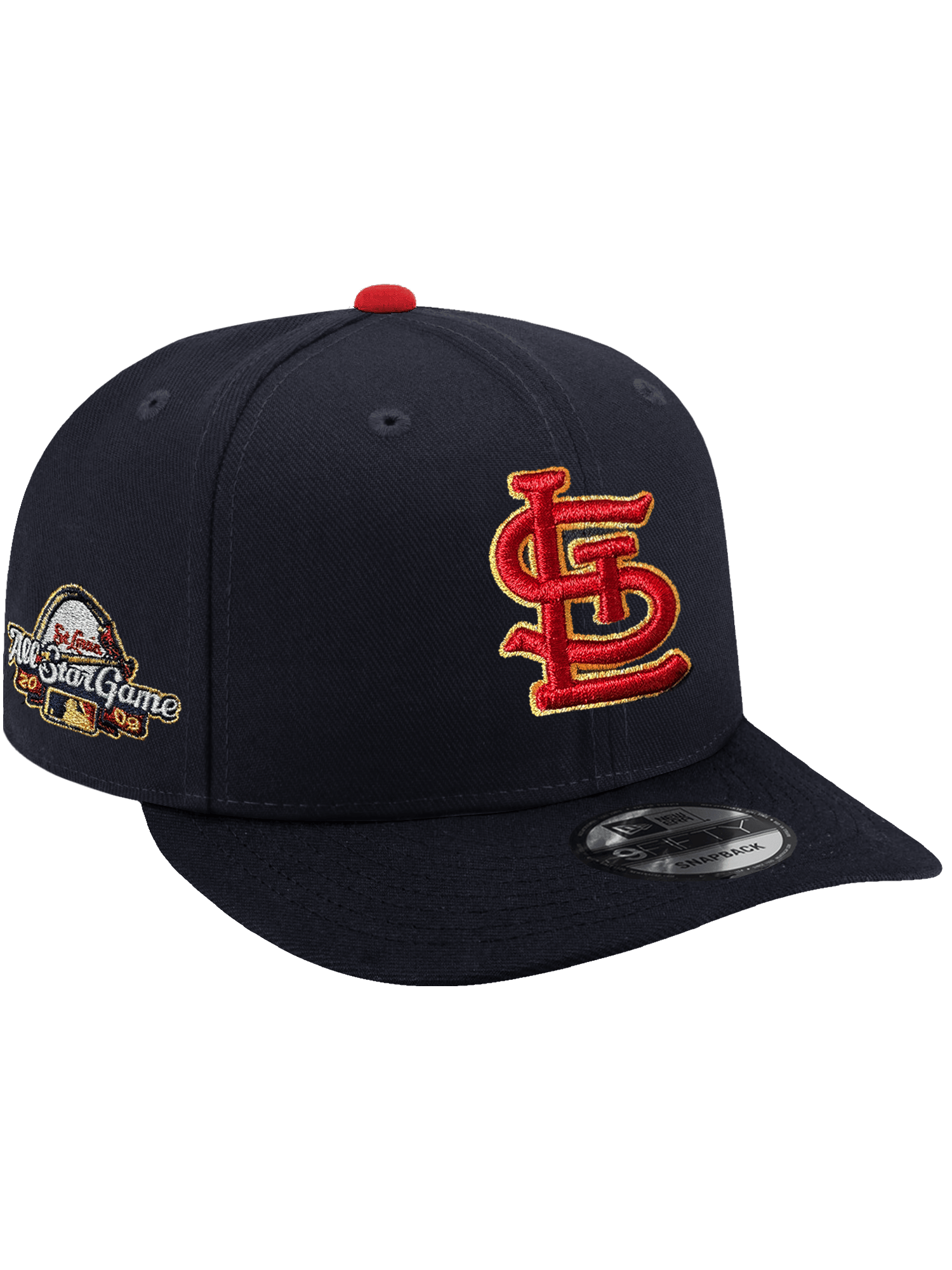 New Era Caps OSFA St Louis Cardinals New Era MLB 09 All Star Pre-Curved FIFTY Snapback Hat - Navy