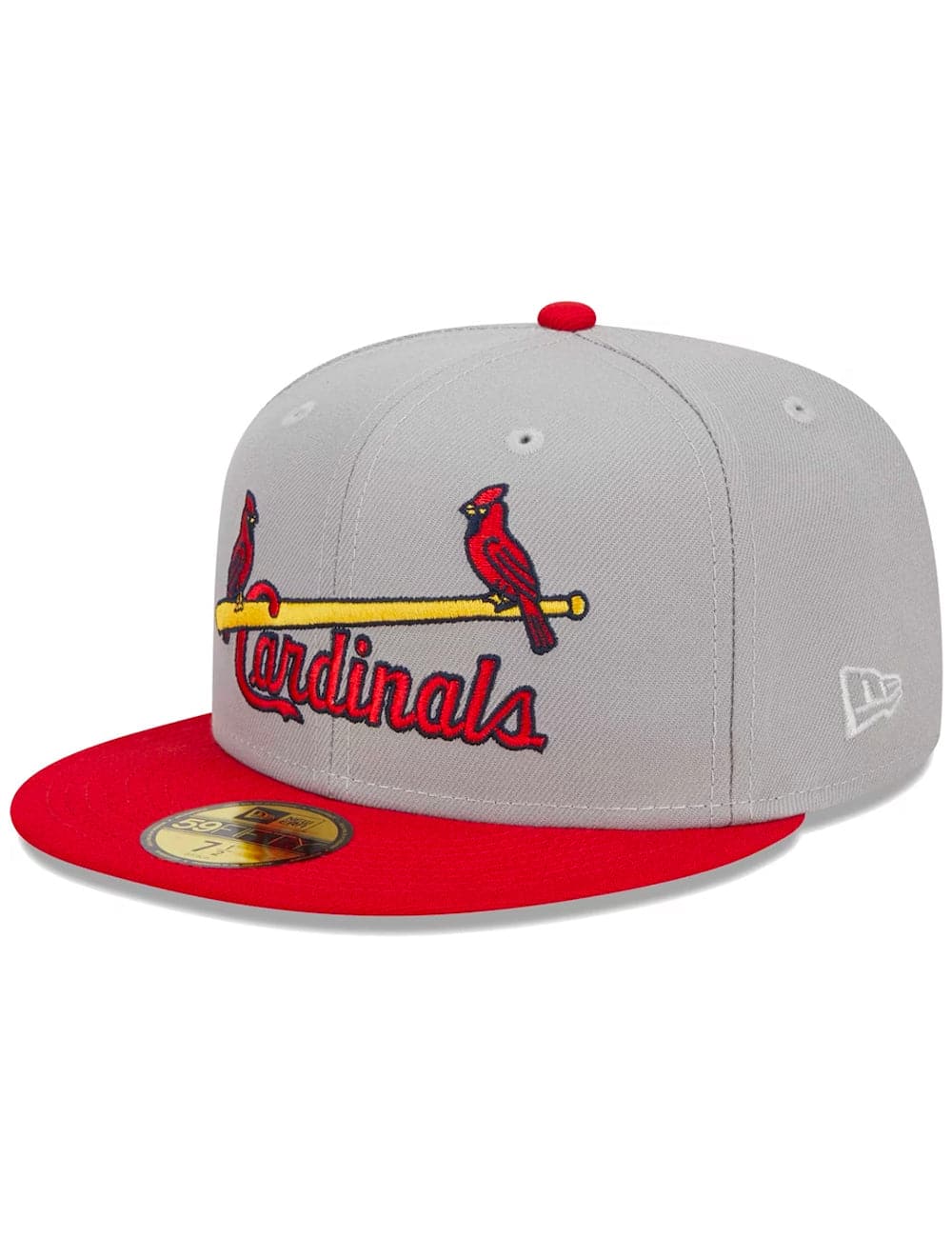 New Era Caps St Louis Cardinals New Era MLB Retro Script 59FIFTY Fitted Hat - Grey