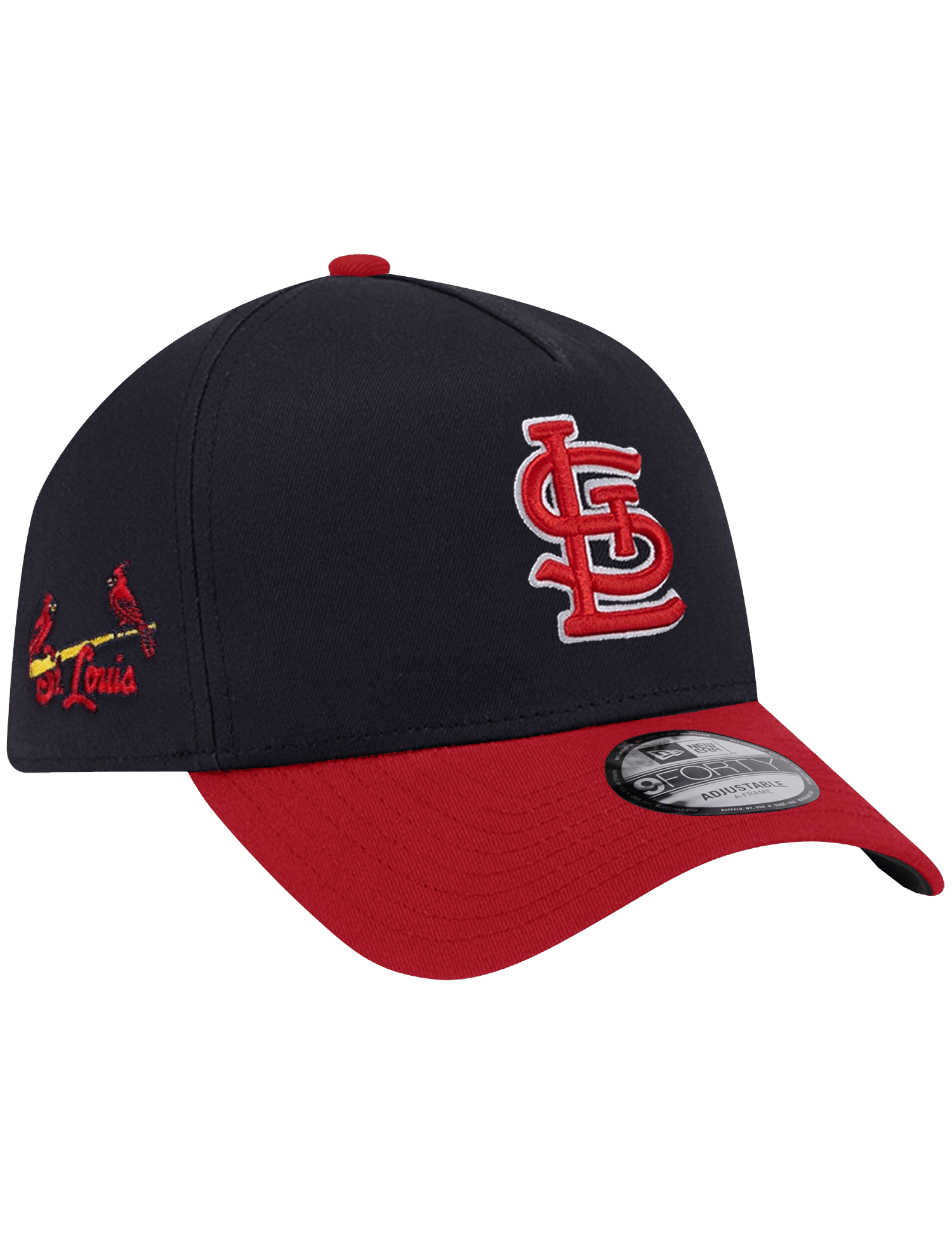 New Era Caps St Louis Cardinals New Era MLB Team Alt 9FORTY A-Frame Snapback Hat - Navy