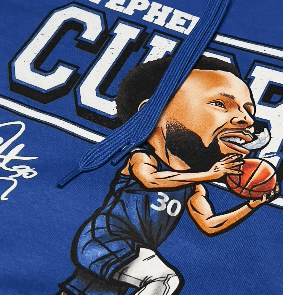 500 Level Jumpers Steph Curry Golden State Warriors 500 Level NBA Cartoon Hoodie Jumper - Blue