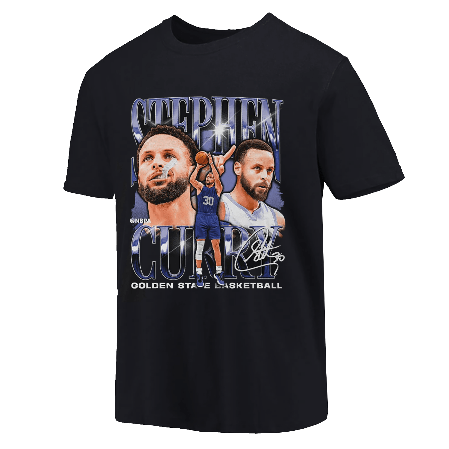 500 Level T-Shirts Steph Curry Golden State Warriors 500 Level NBA Montage T-Shirt - Black
