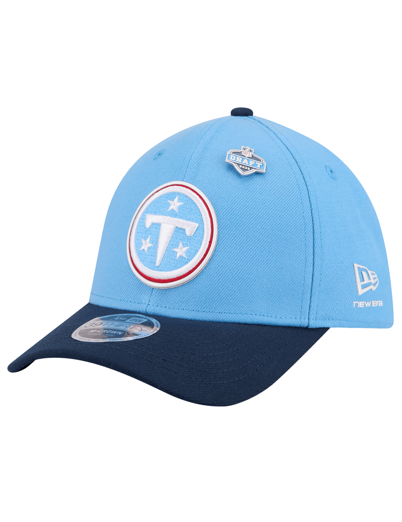 New Era Caps M/L Tennessee Titans New Era NFL Draft 26 39THIRTY M-Crown Stretch-Fit Hat