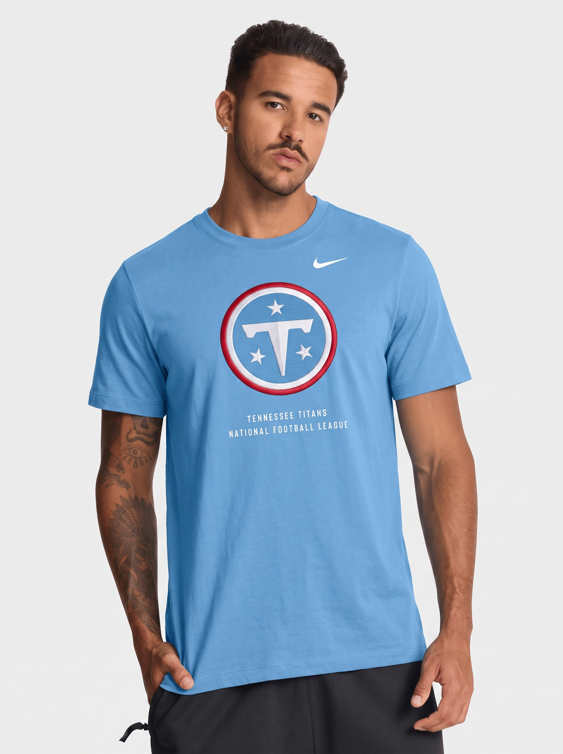 Nike T-Shirts Tennessee Titans Nike NFL Property Of Cotton T-Shirt - Light Blue