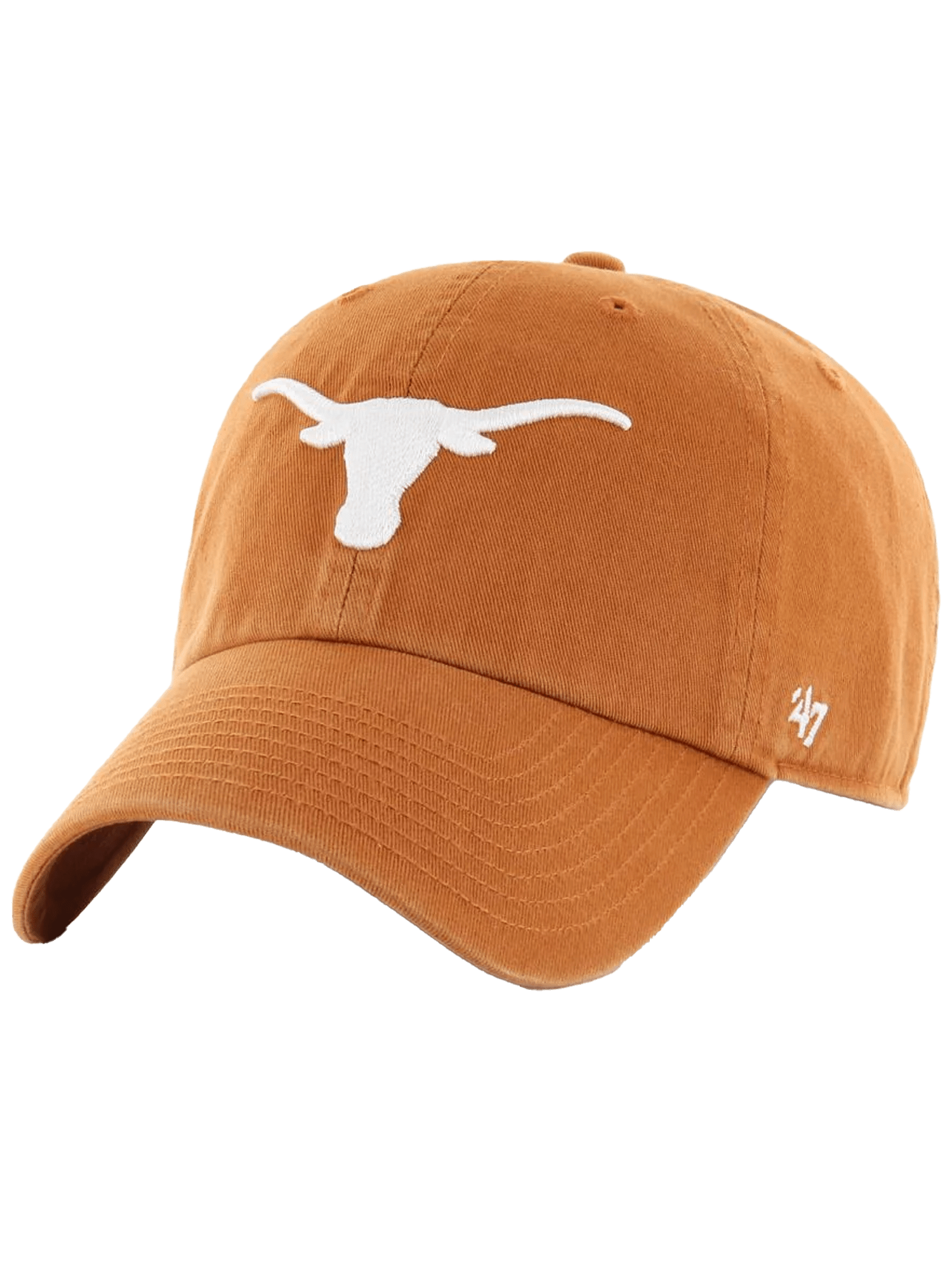 47 Brand Caps Texas Longhorns '47 NCAA Team Clean Up Strapback Hat - Burnt Orange