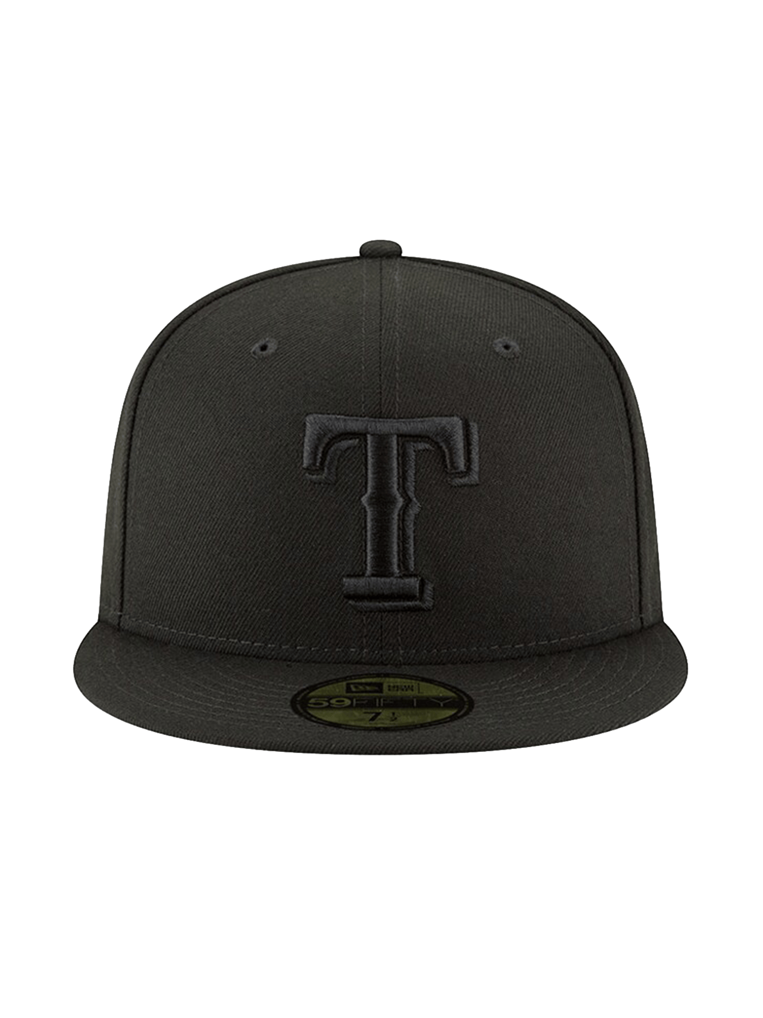 New Era Caps Texas Rangers New Era MLB Black On Black 59FIFTY Fitted Hat