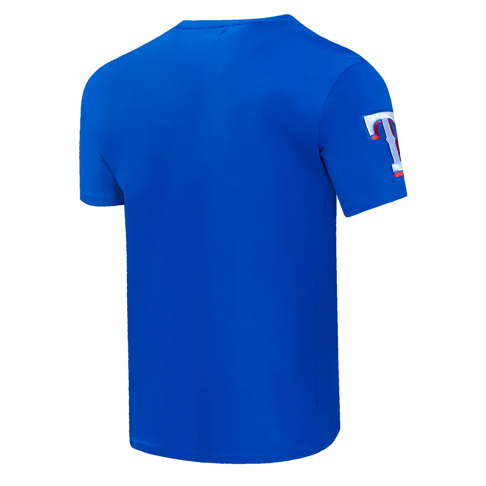 Pro Standard T-Shirts Texas Rangers Pro Standard MLB Team Chenille Flex T-Shirt - Blue