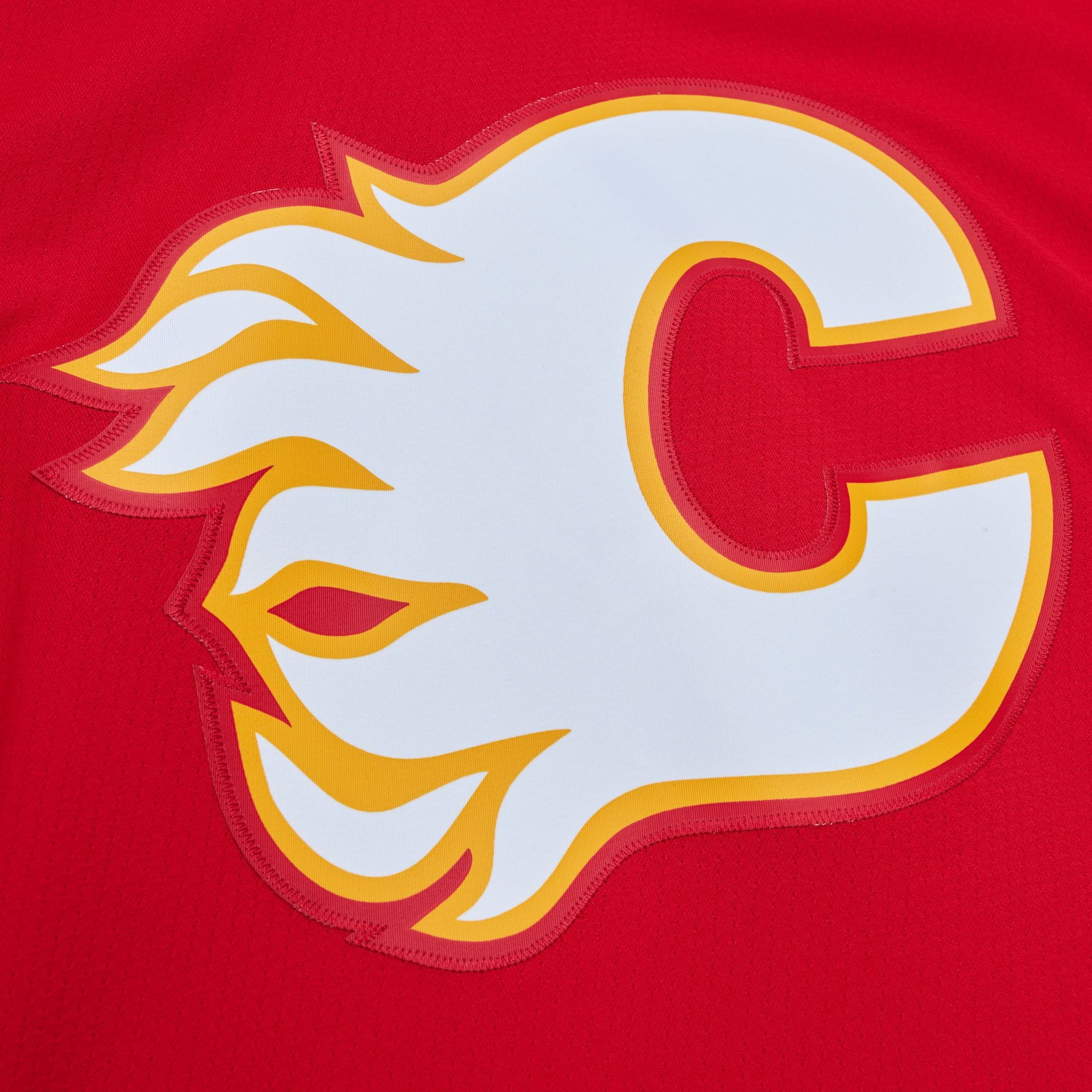 Mitchell And Ness Jerseys Theo Fleury Calgary Flames Mitchell & Ness NHL 88-89 Blue Line Jersey  - Red