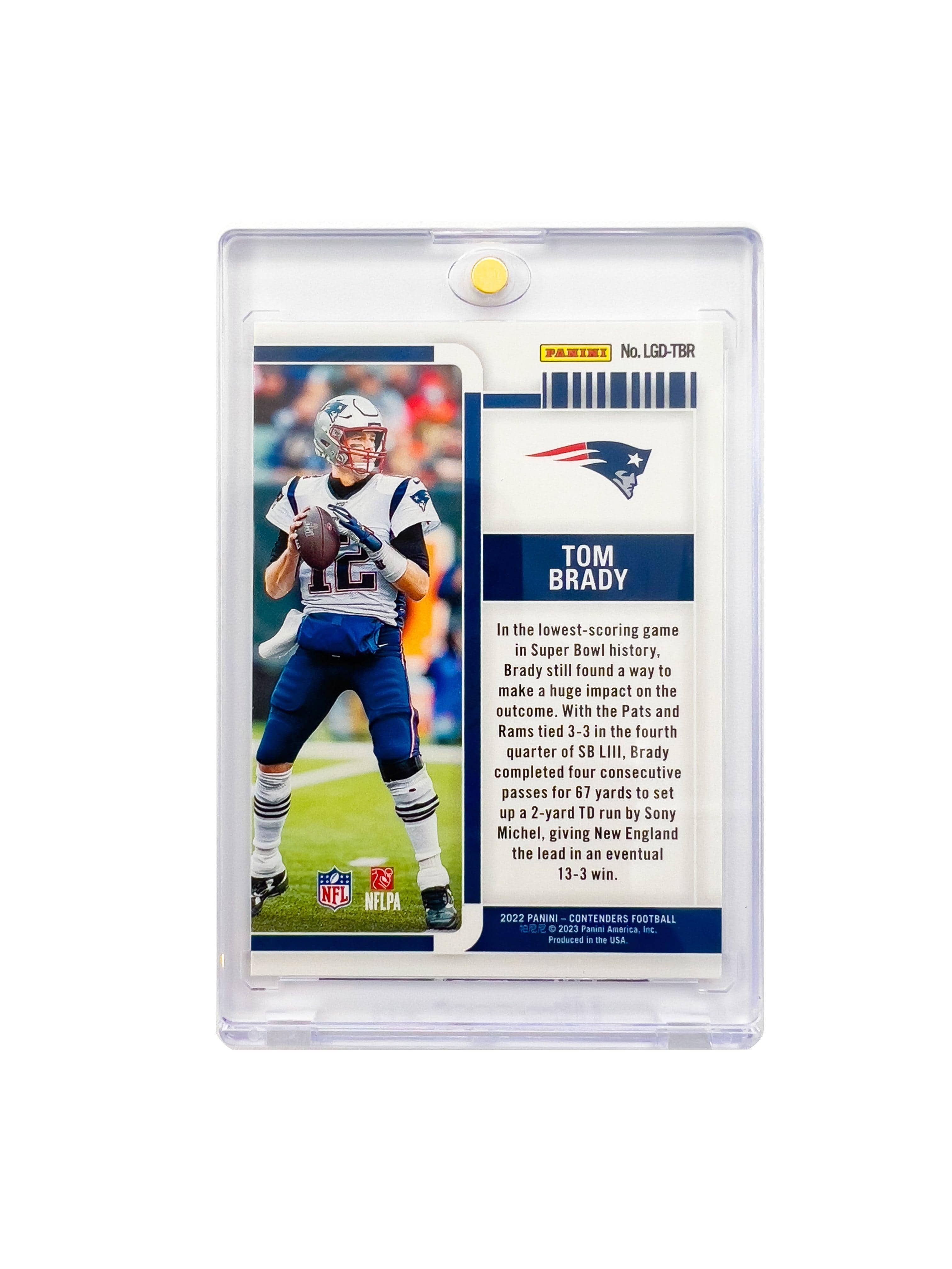 Panini Cards Tom Brady New England Patriots Panini NFL Contenders Legendary Green Card