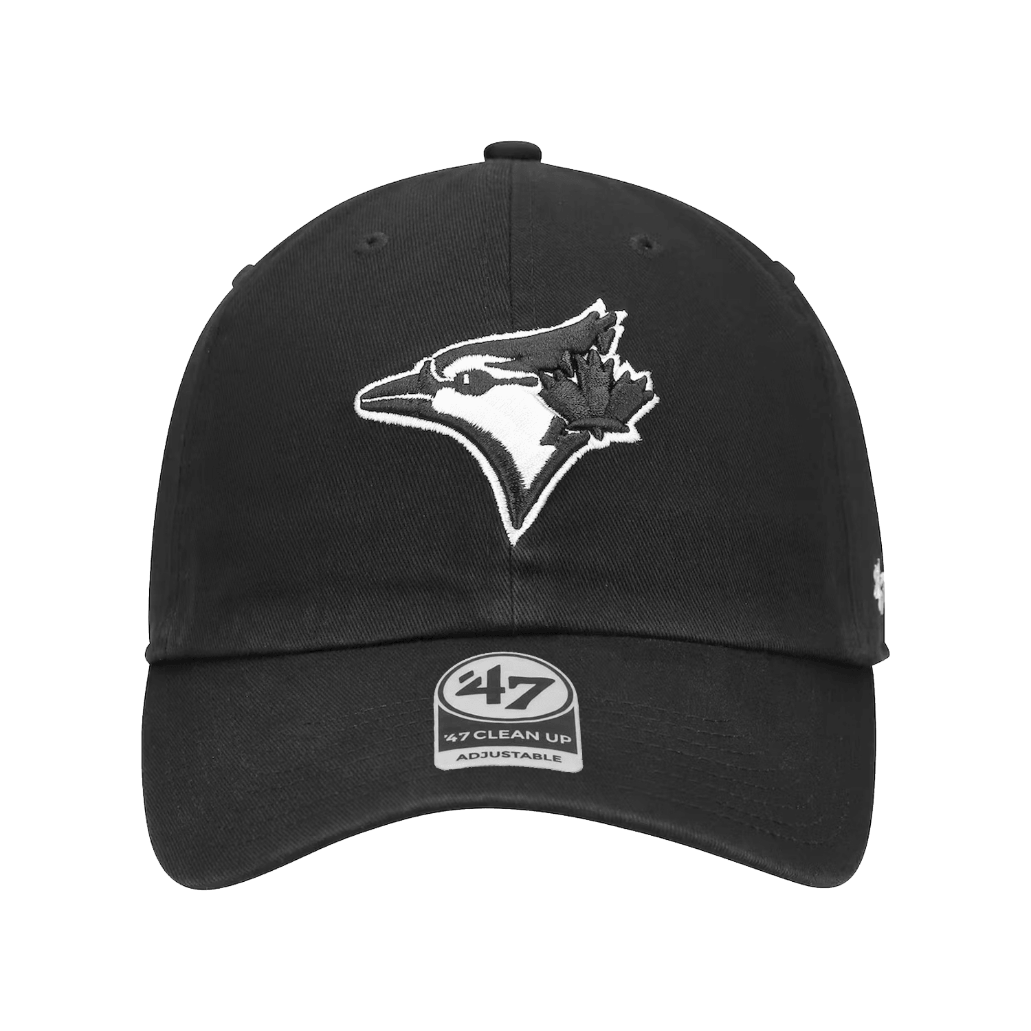 47 Brand Caps Toronto Blue Jays '47 MLB Monochrome Clean Up Strapback Hat - Black