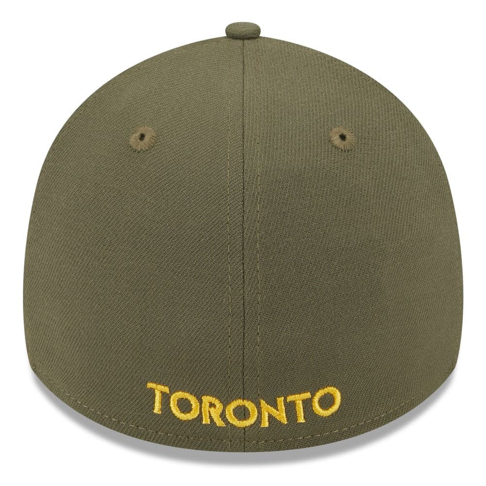 New Era Caps Toronto Blue Jays New Era MLB 2023 Armed Forces 39THIRTY Stretch-Fit Hat - Army