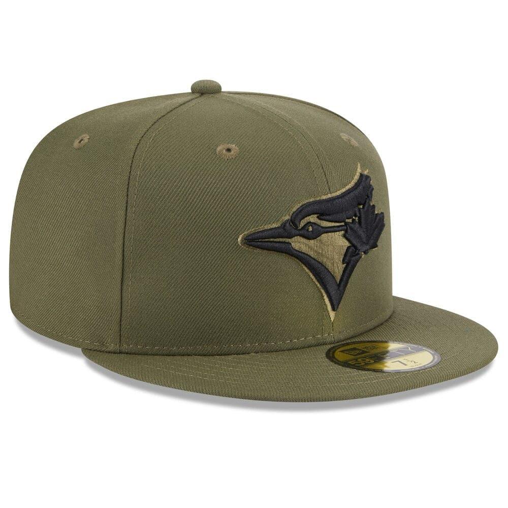 New Era Caps Toronto Blue Jays New Era MLB 2023 Armed Forces 59FIFTY Fitted Hat - Army