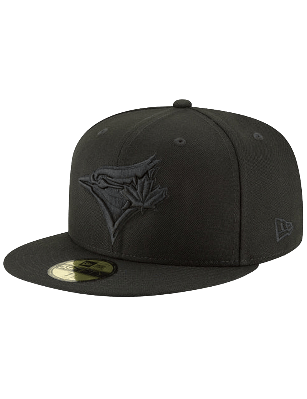 New Era Caps Toronto Blue Jays New Era MLB Black On Black 59FIFTY Fitted Hat