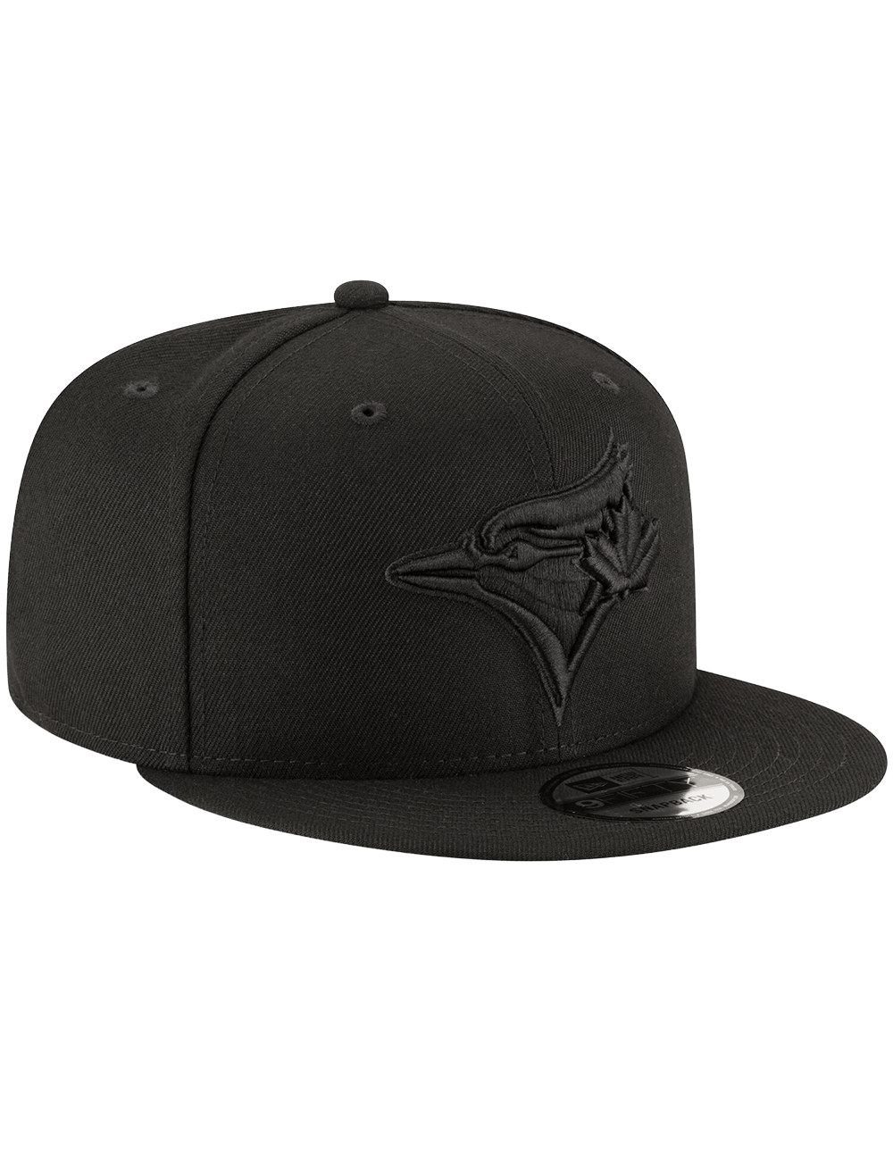 New Era Caps OSFA Toronto Blue Jays New Era MLB Black On Black 9FIFTY Snapback Hat