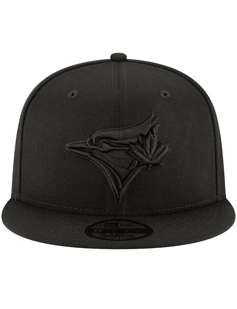 New Era Caps OSFA Toronto Blue Jays New Era MLB Black On Black 9FIFTY Snapback Hat