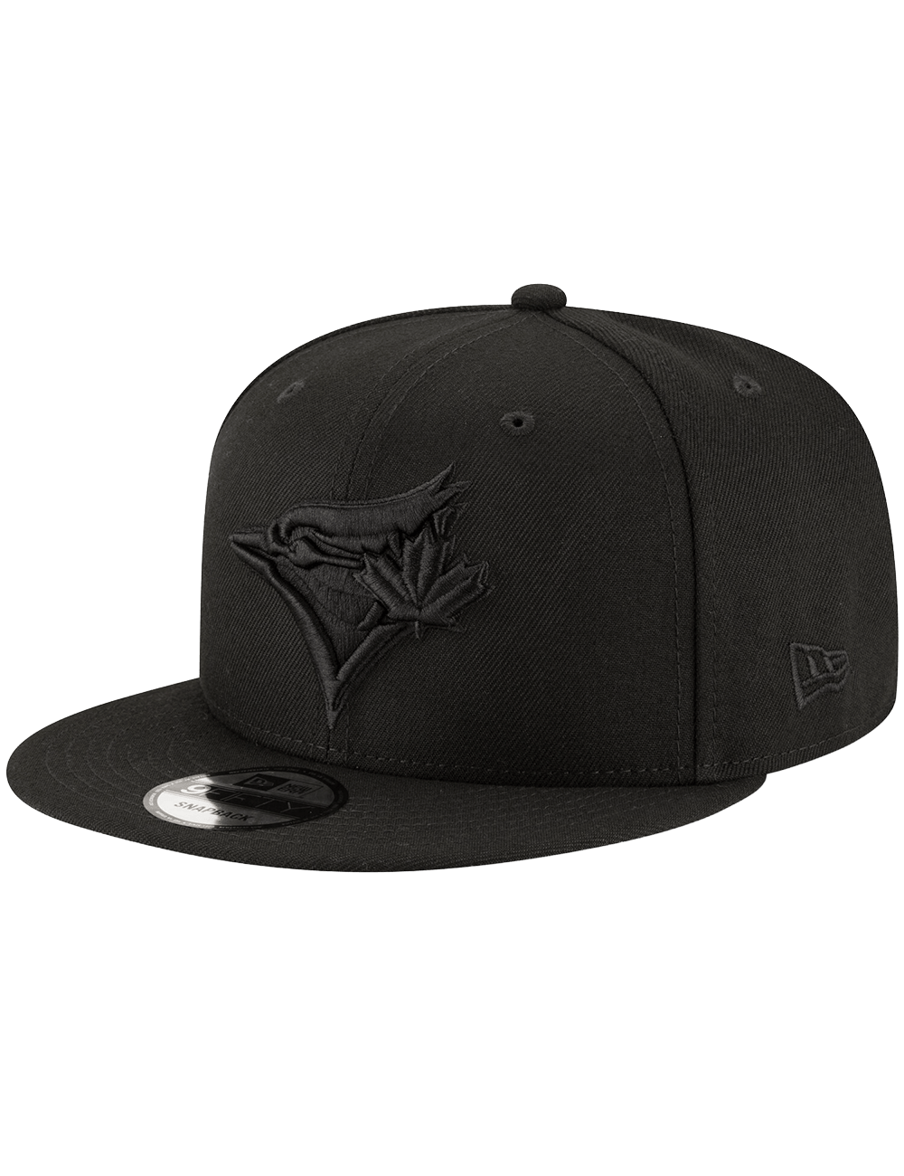 New Era Caps OSFA Toronto Blue Jays New Era MLB Black On Black 9FIFTY Snapback Hat