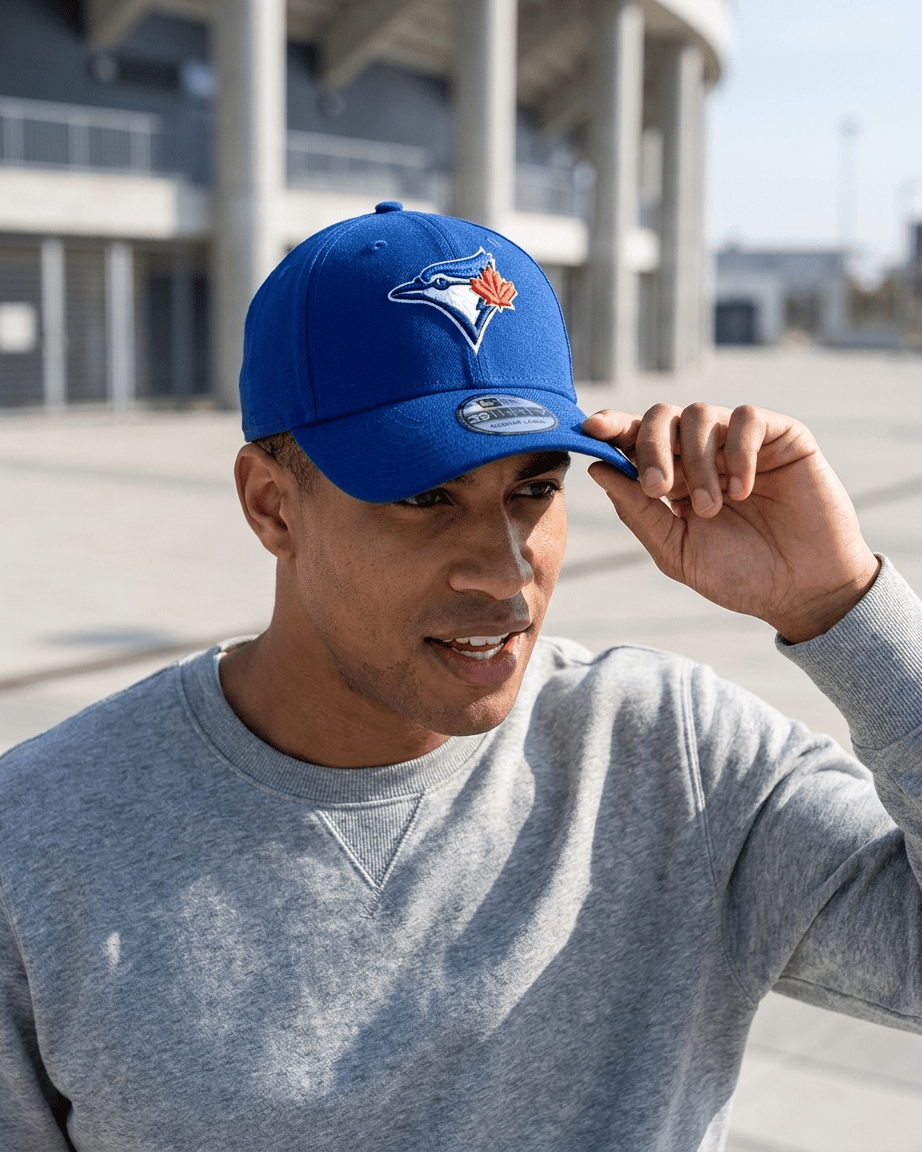 New Era Caps Toronto Blue Jays New Era MLB Team 39THIRTY Stretch-Fit Hat - Blue