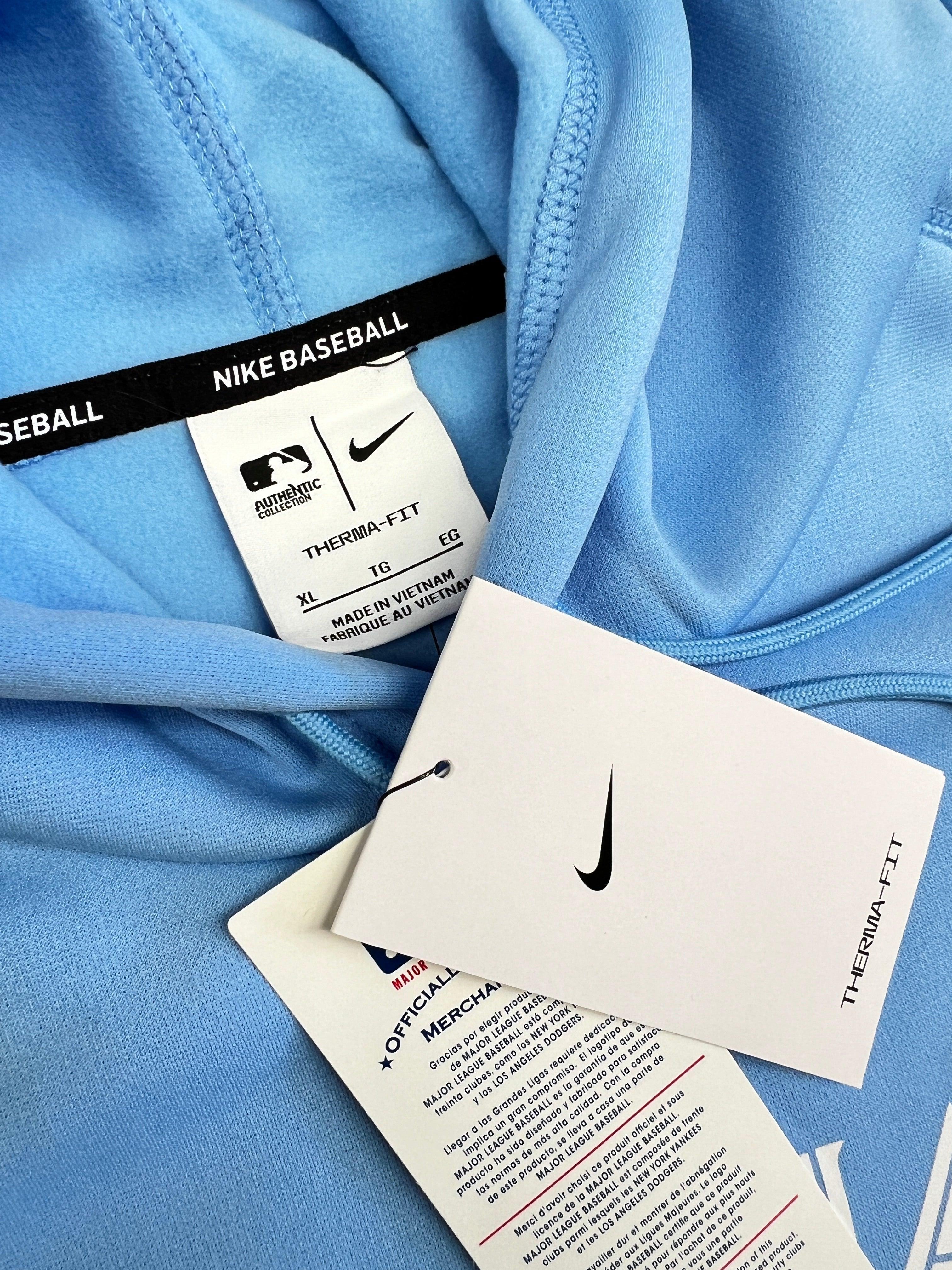 Nike Jumpers Toronto Blue Jays Nike MLB AC Performance Short Sleeve Hoodie Jumper - Blue