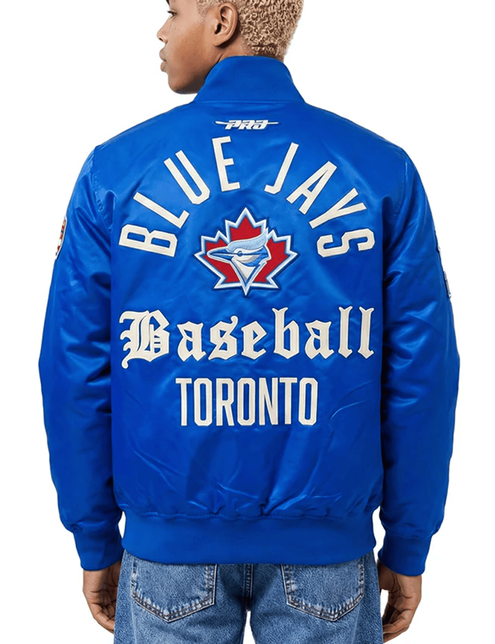 Pro Standard Jackets Toronto Blue Jays Pro Standard MLB Modern Original Lightweight Satin Jacket - Blue