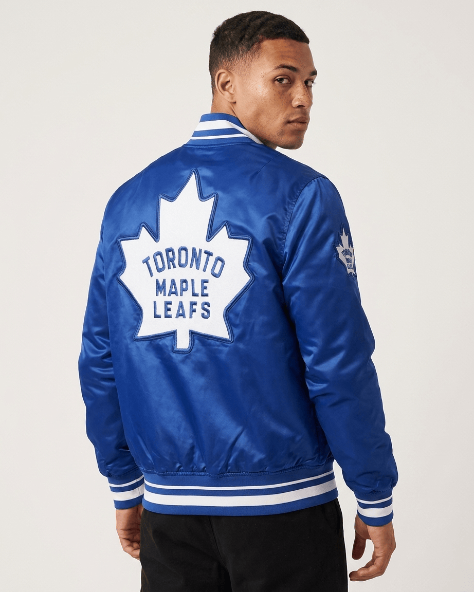 Pro Standard Jackets Toronto Maple Leafs Pro Standard NHL Retro Classic Lightweight Satin Jacket - Blue
