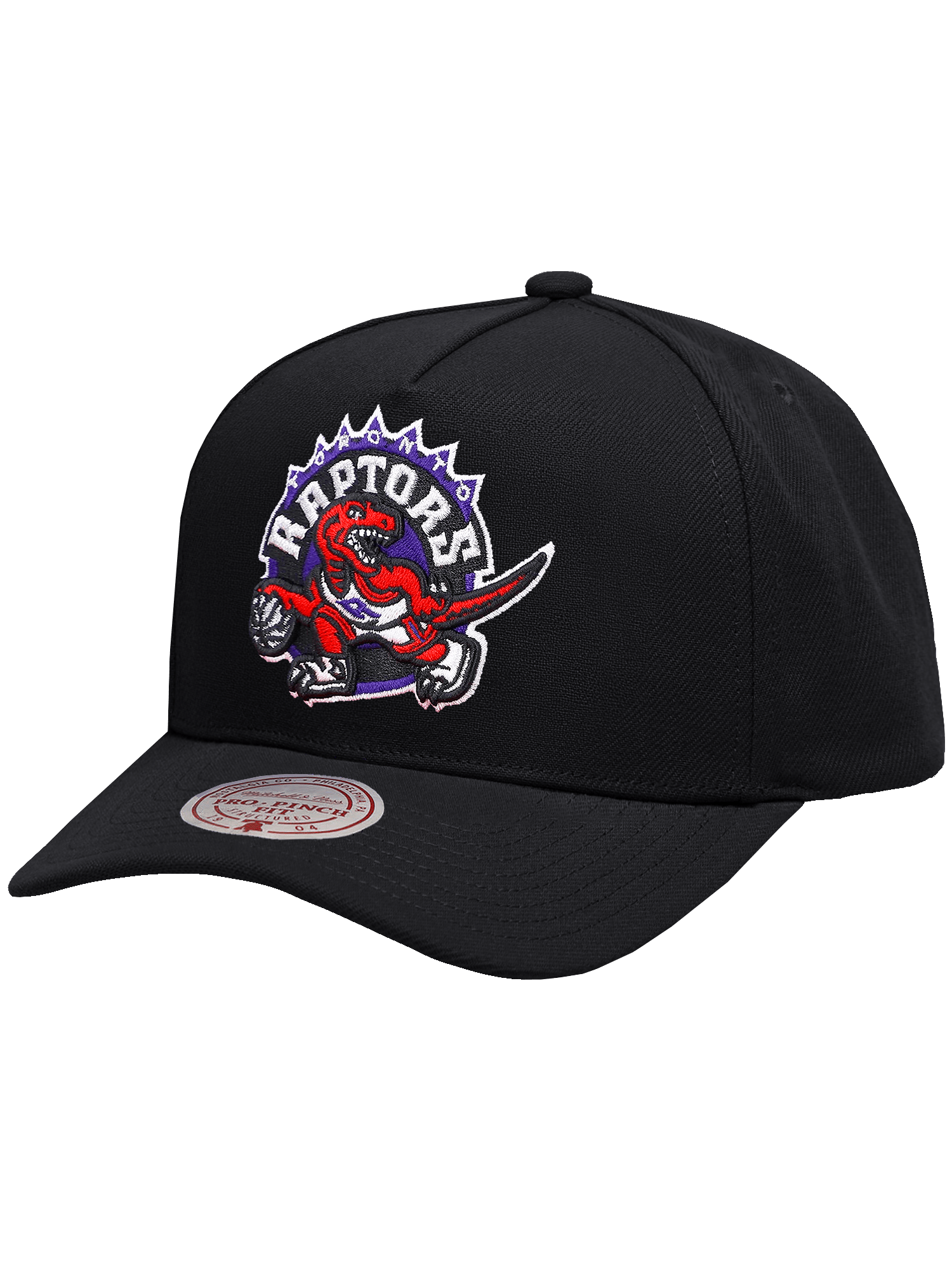 Mitchell And Ness Caps Toronto Raptors Mitchell & Ness NBA HWC Pro Pinch Snapback Hat - Black
