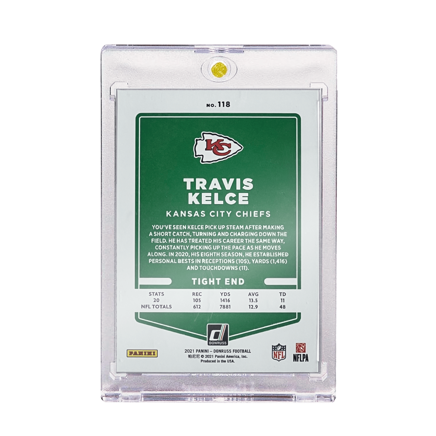 Panini Cards Travis Kelce Kansas City Chiefs Panini NFL 21 Donruss Press Orange Card