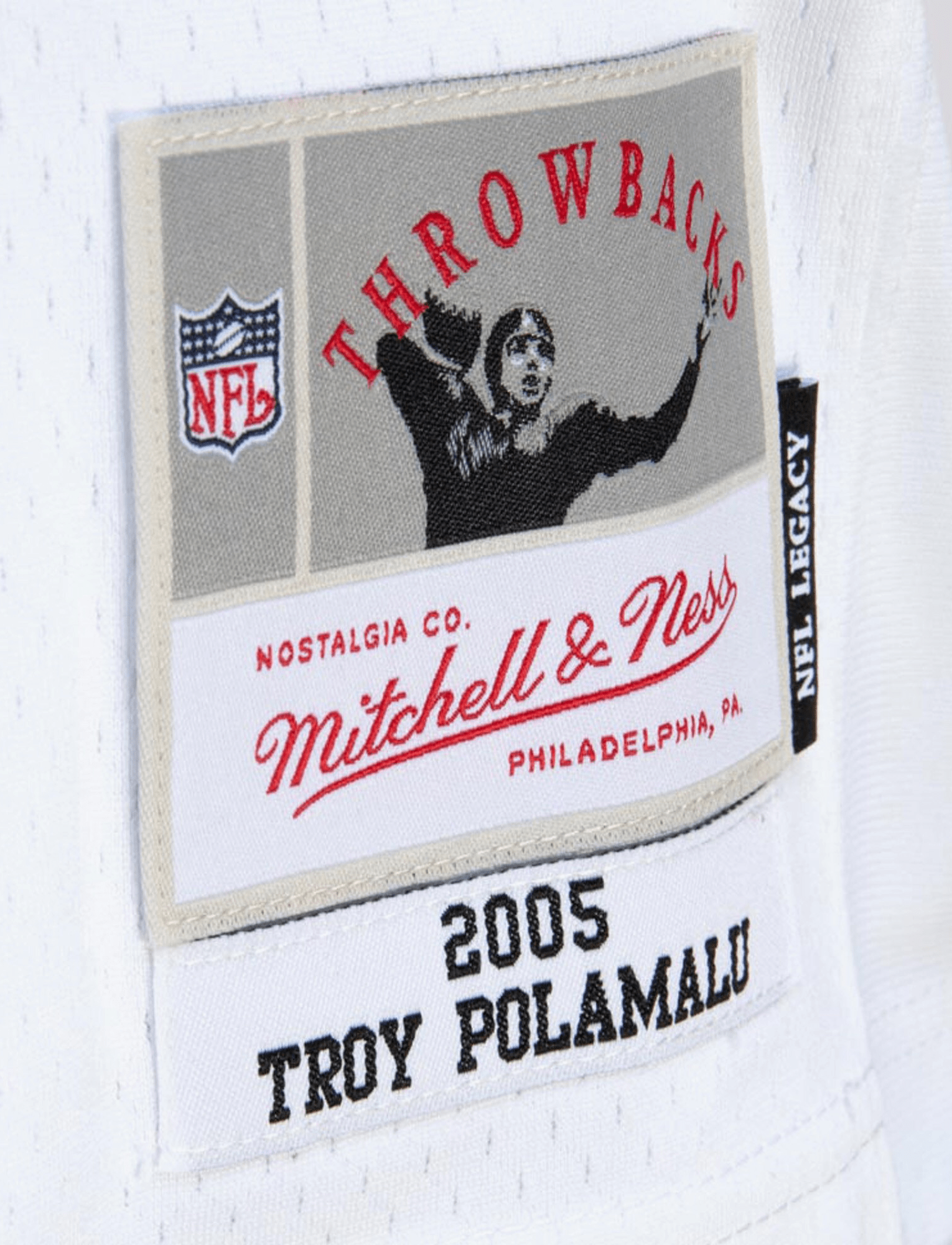 Mitchell And Ness Jerseys Troy Polamalu Pittsburgh Steelers Mitchell & Ness NFL 05 Legacy Jersey - White