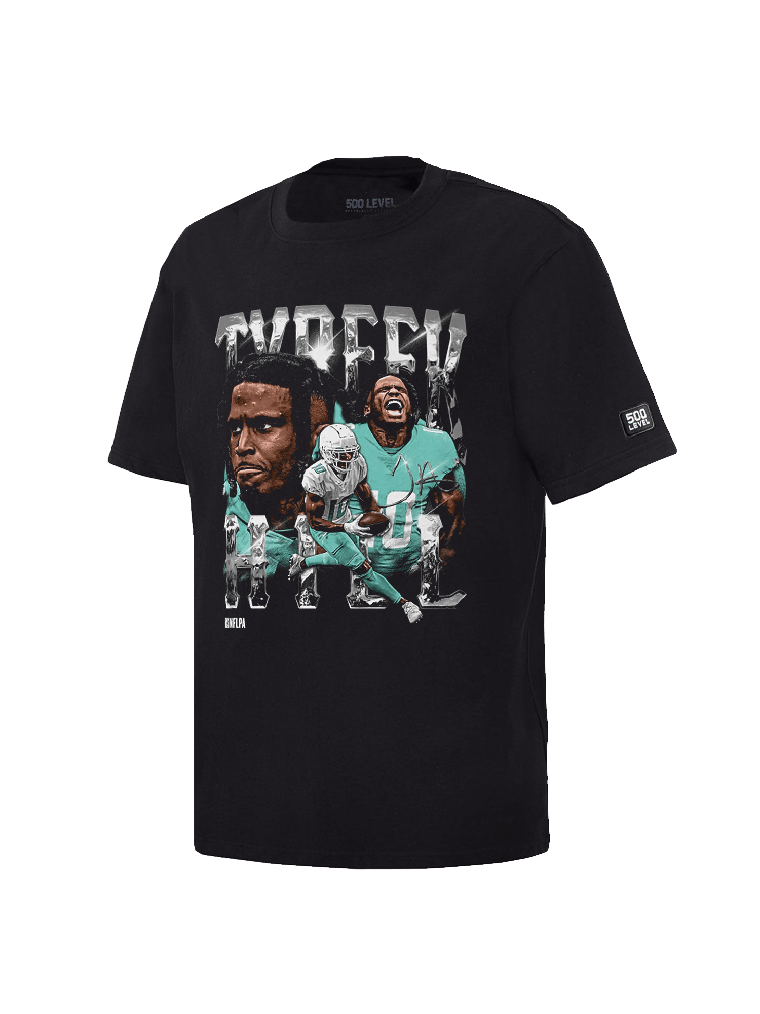 500 Level T-Shirts Tyreek Hill Miami Dolphins 500 Level NFL Homage T-Shirt - Black