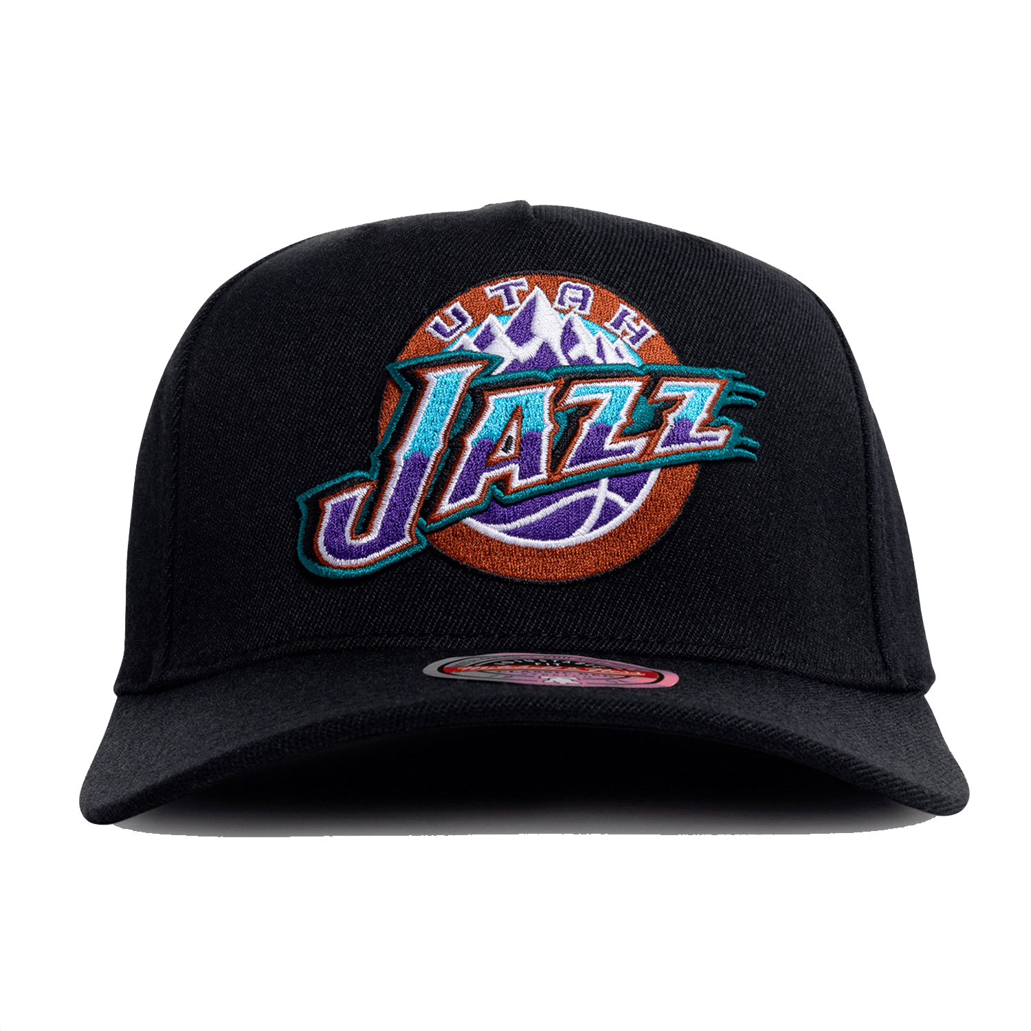 Mitchell And Ness Caps Utah Jazz Mitchell & Ness NBA HWC Classic Red Snapback Hat - Black