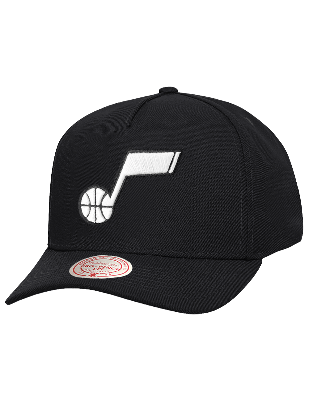 Mitchell And Ness Caps OSFM Utah Jazz Mitchell & Ness NBA Team Pro Pinch Snapback Hat - Black