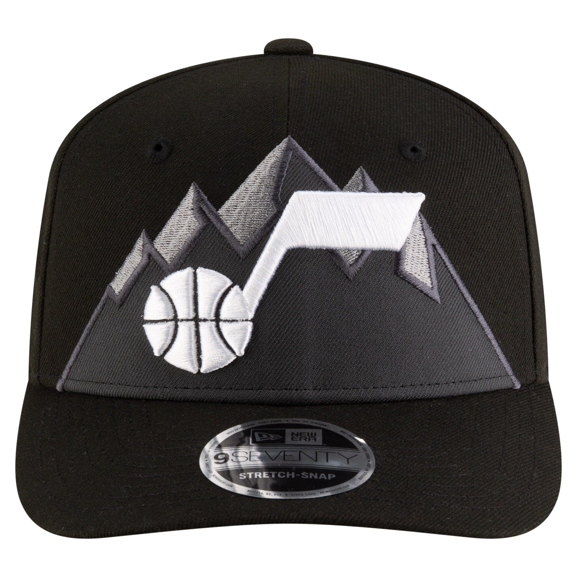 New Era Caps Utah Jazz New Era NBA Statement 9SEVENTY Stretch Snapback Hat - Black