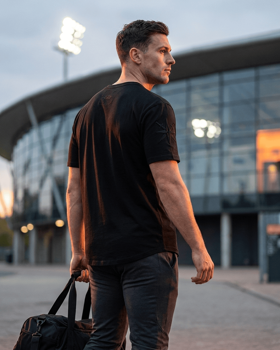 Pro Standard T-Shirts Vegas Golden Knights Pro Standard NHL Black On Black Drop Shoulder T-Shirt