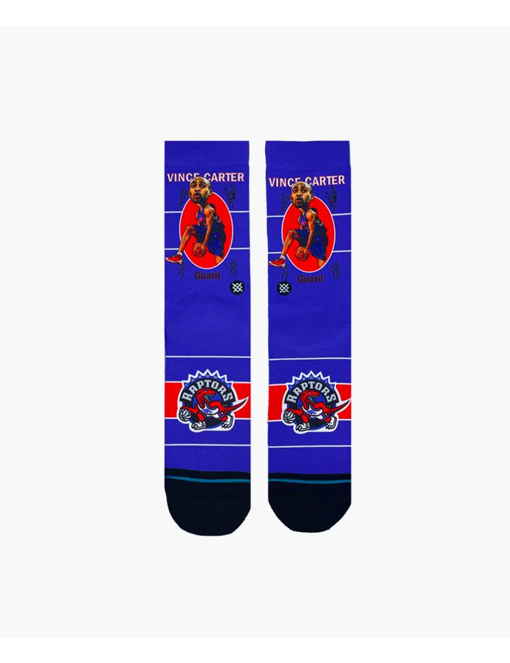 Stance Socks Large (9-12 US) Vince Carter Toronto Raptors Stance NBA Retro Big Head Crew Socks