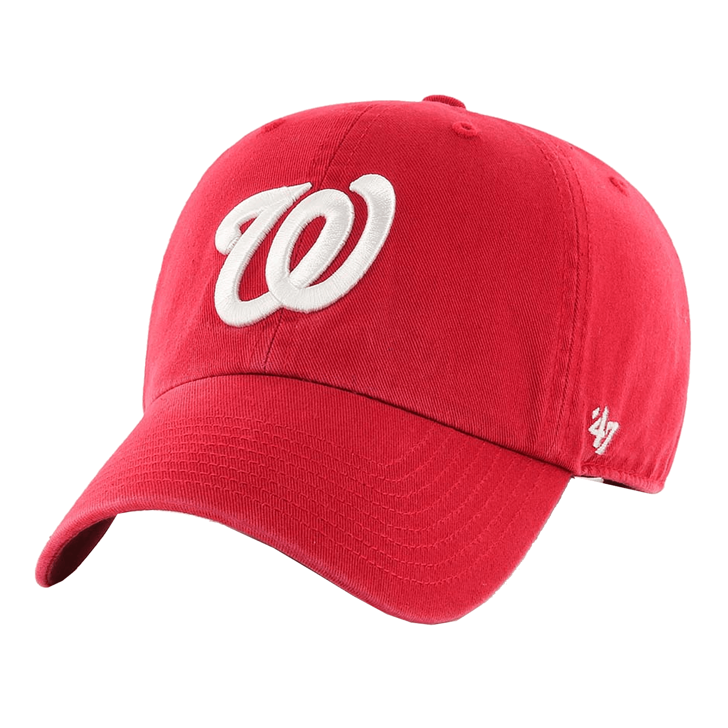 47 Brand Caps Washington Nationals '47 MLB Team Clean Up Strapback Hat - Red