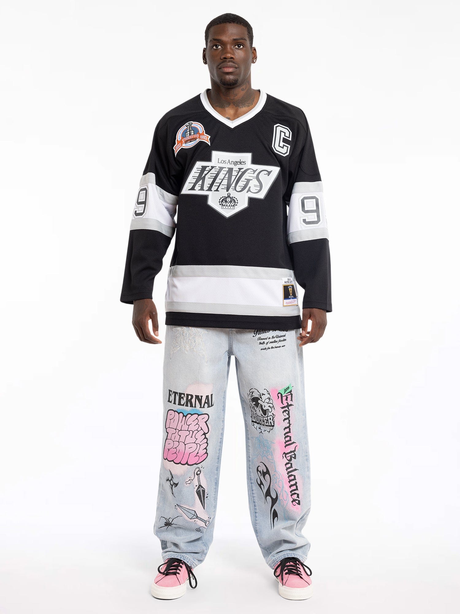Mitchell And Ness Jerseys Wayne Gretzky Los Angeles Kings Mitchell & Ness NHL 92-93 Blue Line Jersey