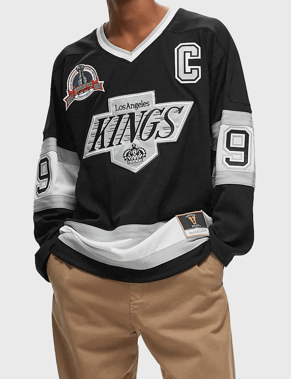 Mitchell And Ness Jerseys Wayne Gretzky Los Angeles Kings Mitchell & Ness NHL 92 Alt Power Play Jersey - Black
