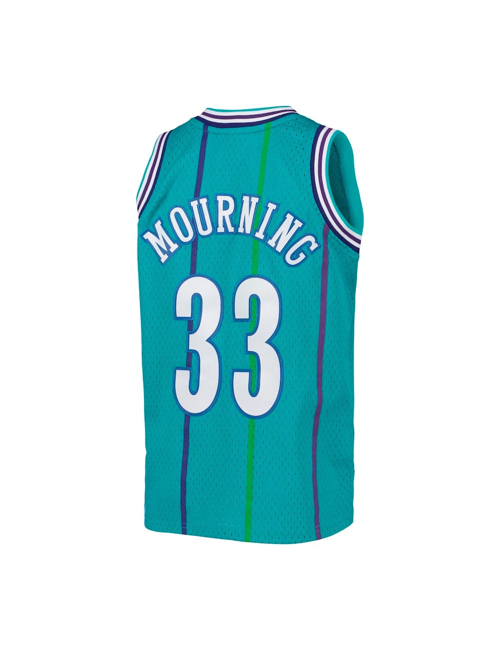 Mitchell And Ness Jerseys Youths Alonzo Mourning Charlotte Hornets Mitchell & Ness NBA Swingman Jersey - Teal