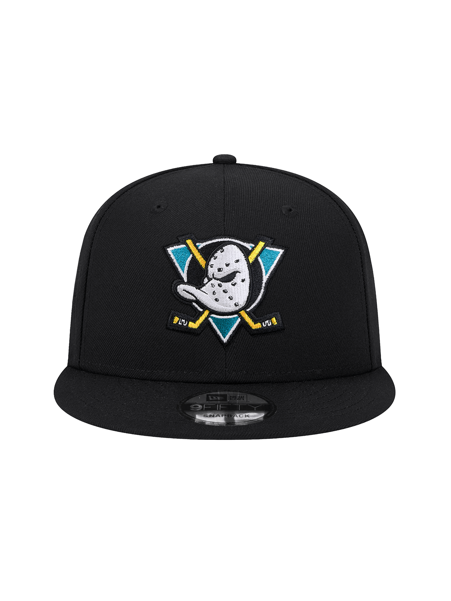 New Era Caps Youths Youths Anaheim Ducks New Era NHL Throwback 9FIFTY Snapback Hat - Black