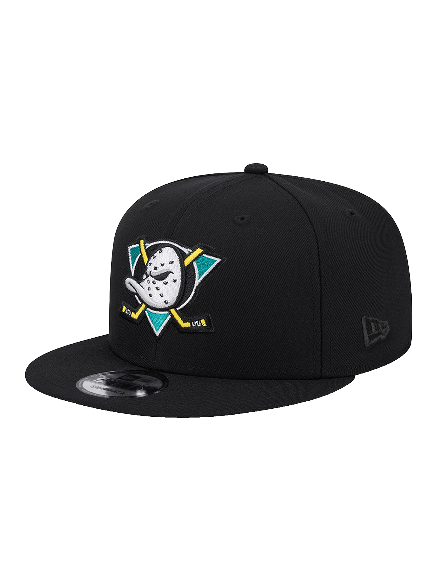New Era Caps Youths Youths Anaheim Ducks New Era NHL Throwback 9FIFTY Snapback Hat - Black