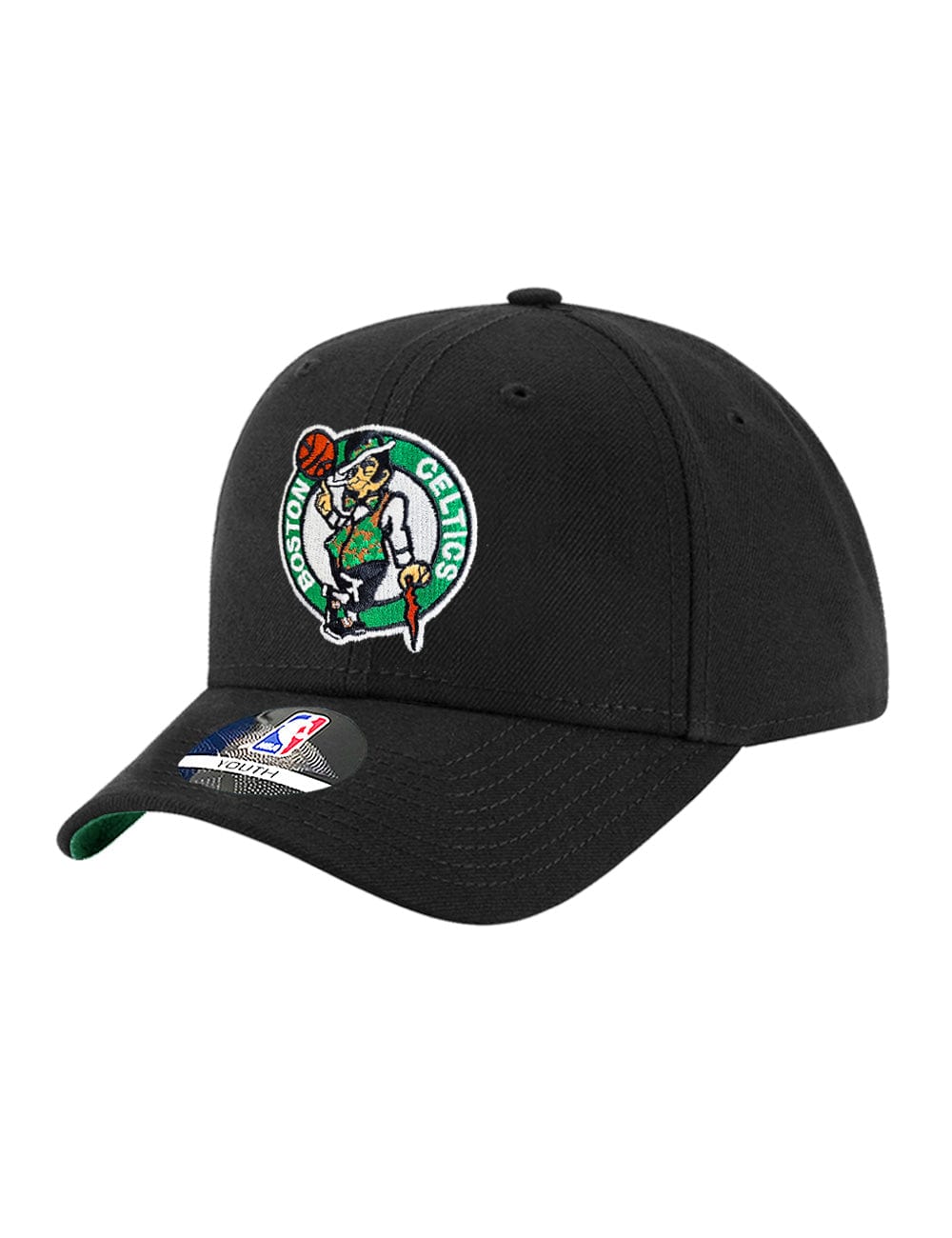 NBA Essentials Caps Youths Youths Boston Celtics NBA Essentials Team Curve Snapback Hat - Black