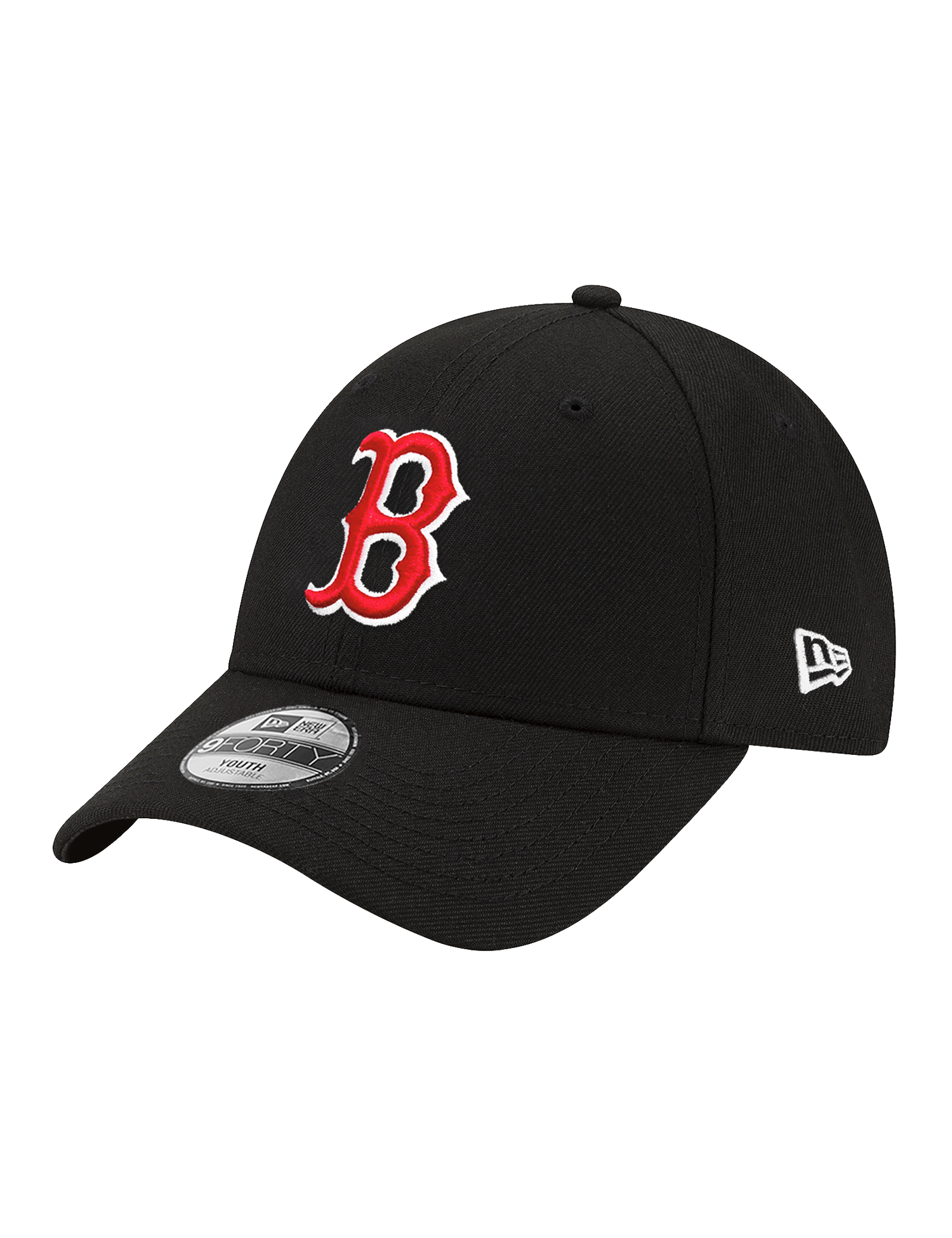 New Era Caps Youths Youths Boston Red Sox New Era MLB Team 9FORTY Hat - Black