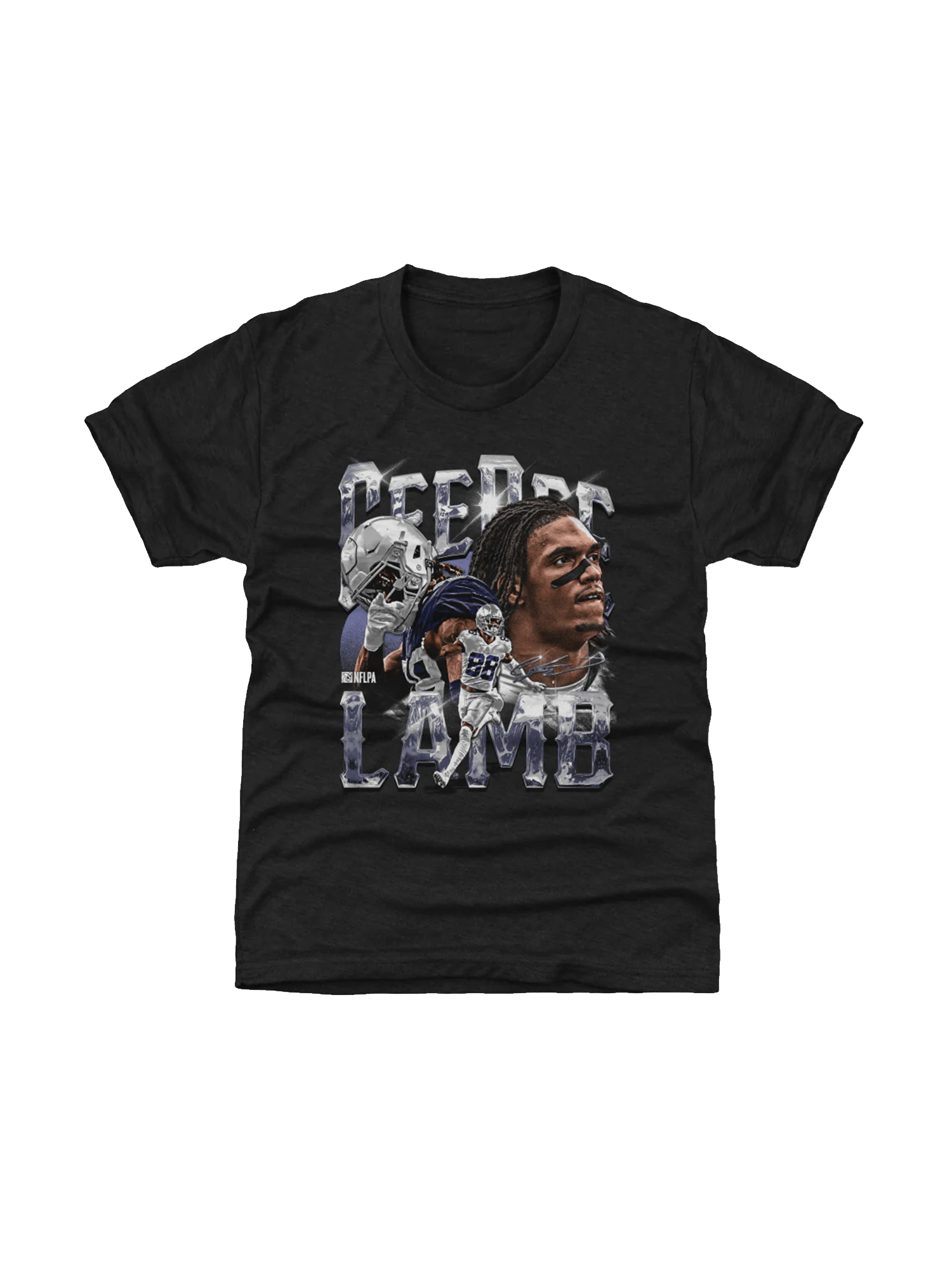 500 Level T-Shirts Youths CeeDee Lamb Dallas Cowboys 500 Level NFL Homage T-Shirt - Tri Black