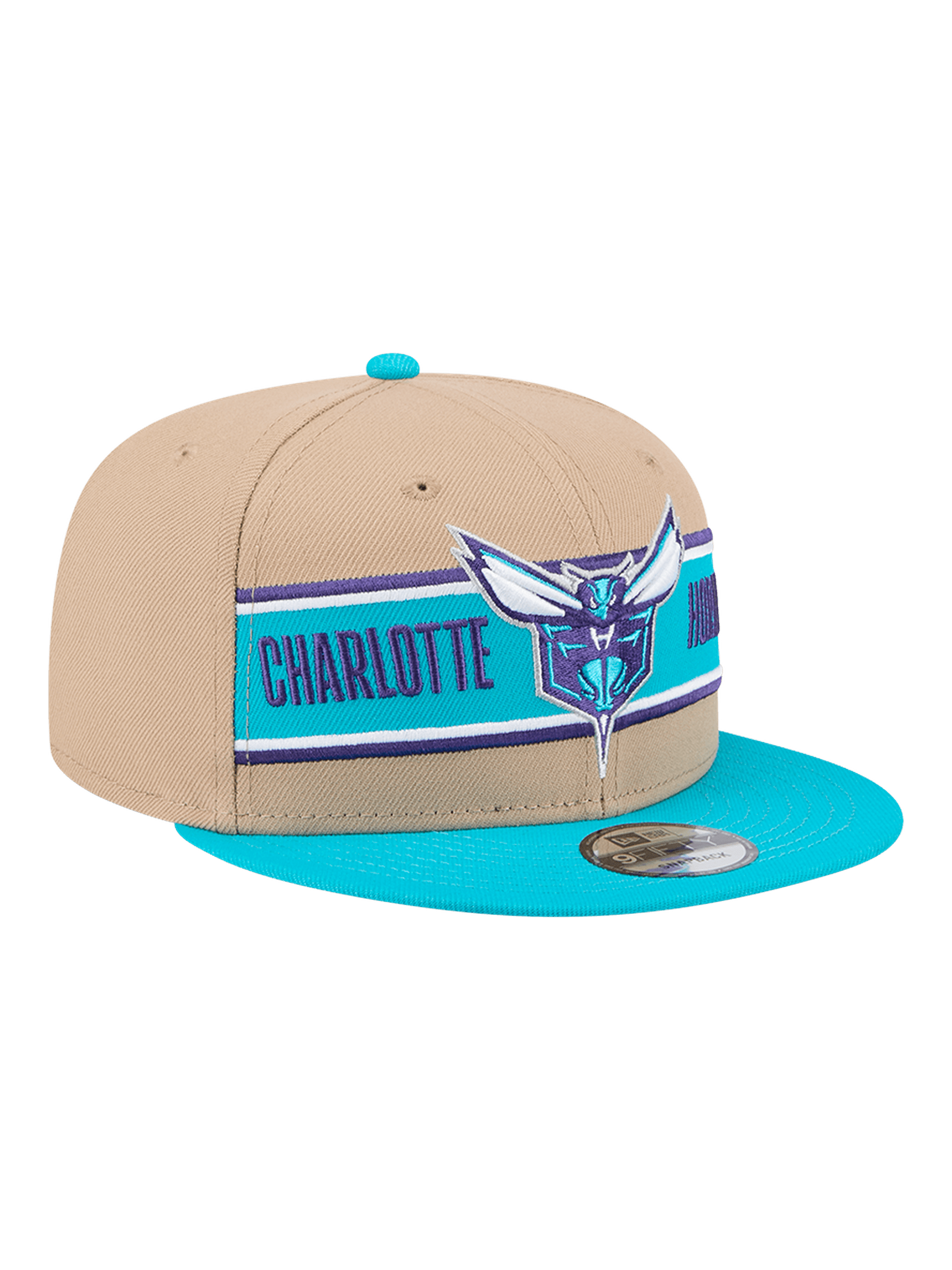New Era Caps Youths Youths Charlotte Hornets New Era NBA 24 Draft 9FIFTY Snapback Hat - Tan