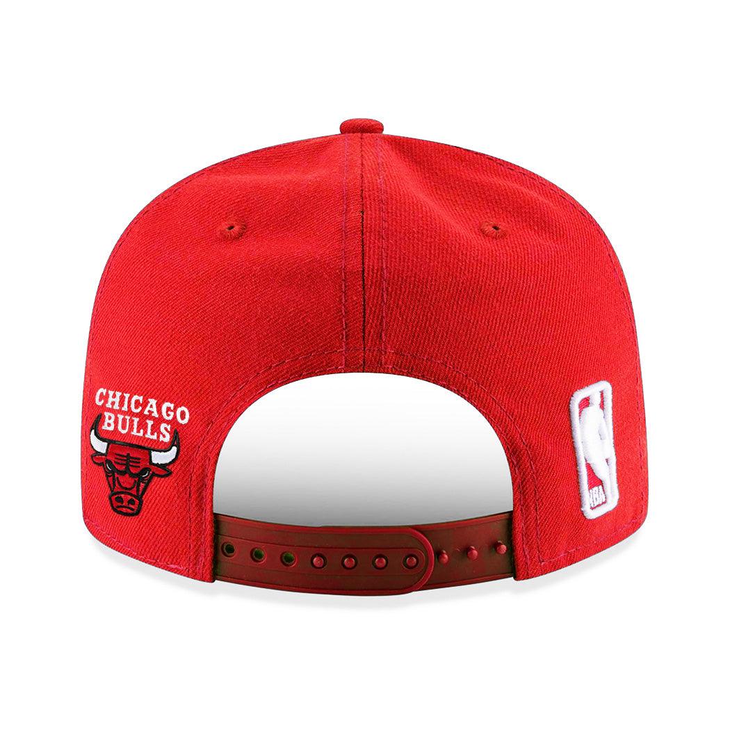 NBA Essentials Caps Youths Youths Chicago Bulls NBA Essentials Team Flat Brim Snapback Hat - Red