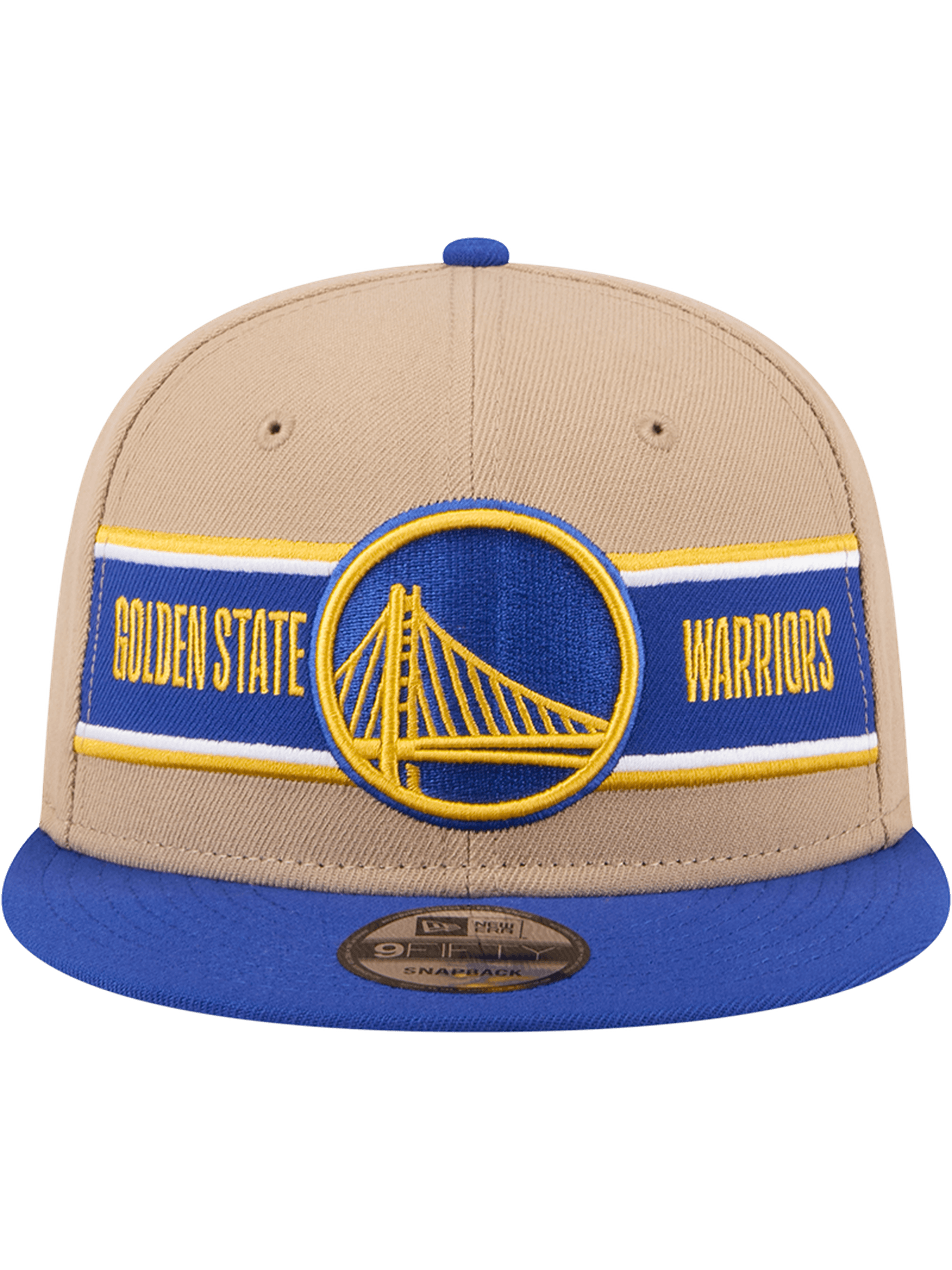 New Era Caps Youths Youths Golden State Warriors New Era NBA 24 Draft 9FIFTY Snapback Hat - Tan