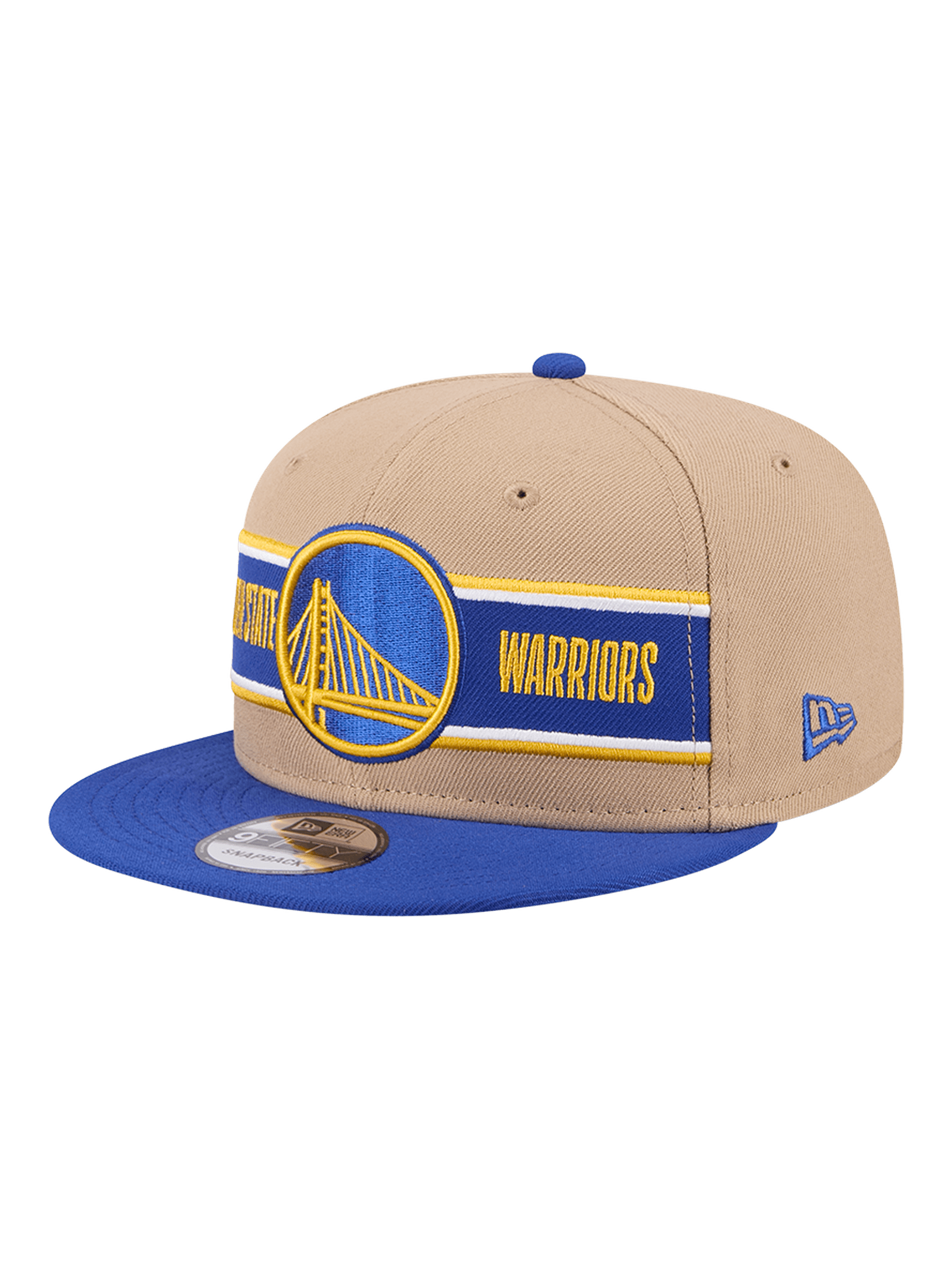 New Era Caps Youths Youths Golden State Warriors New Era NBA 24 Draft 9FIFTY Snapback Hat - Tan