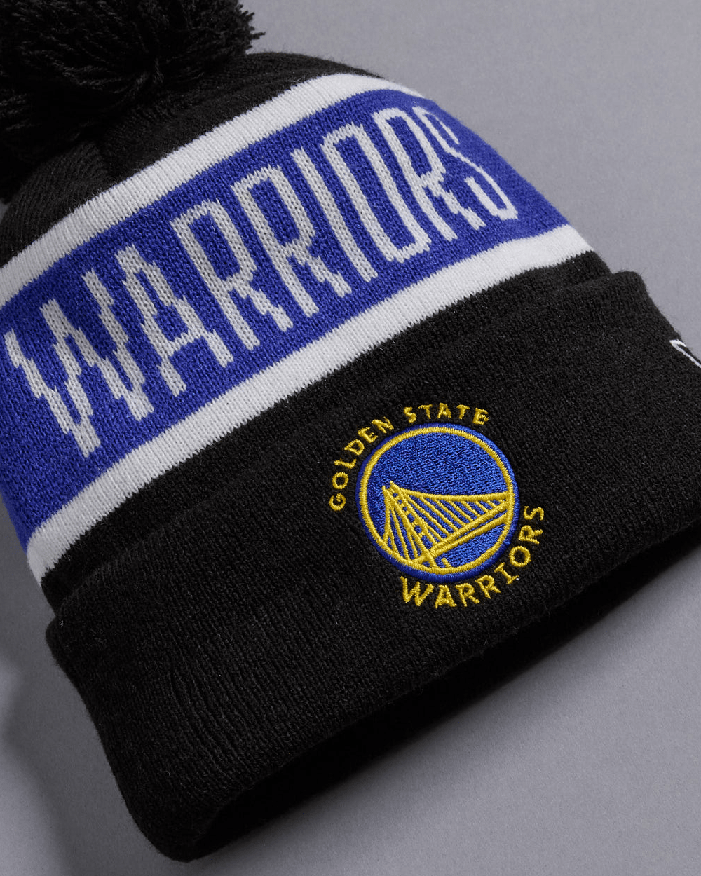 New Era Beanies Youths Youths Golden State Warriors New Era NBA Spell Out Knit Beanie - Black