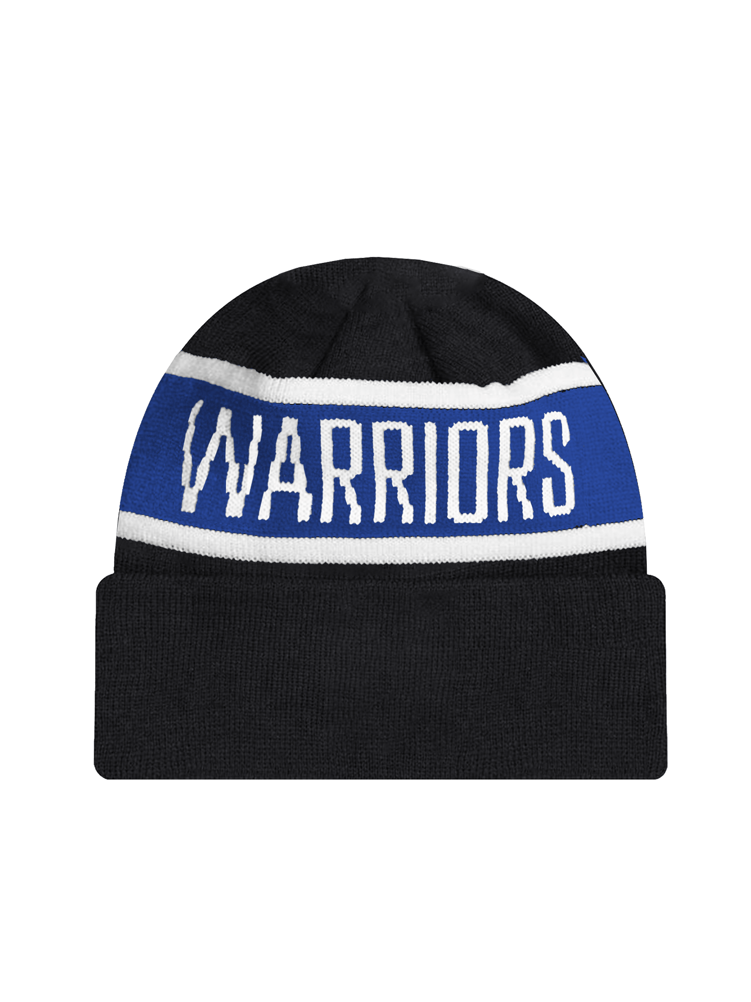 New Era Beanies Youths Youths Golden State Warriors New Era NBA Spell Out Pomless Knit Beanie - Black