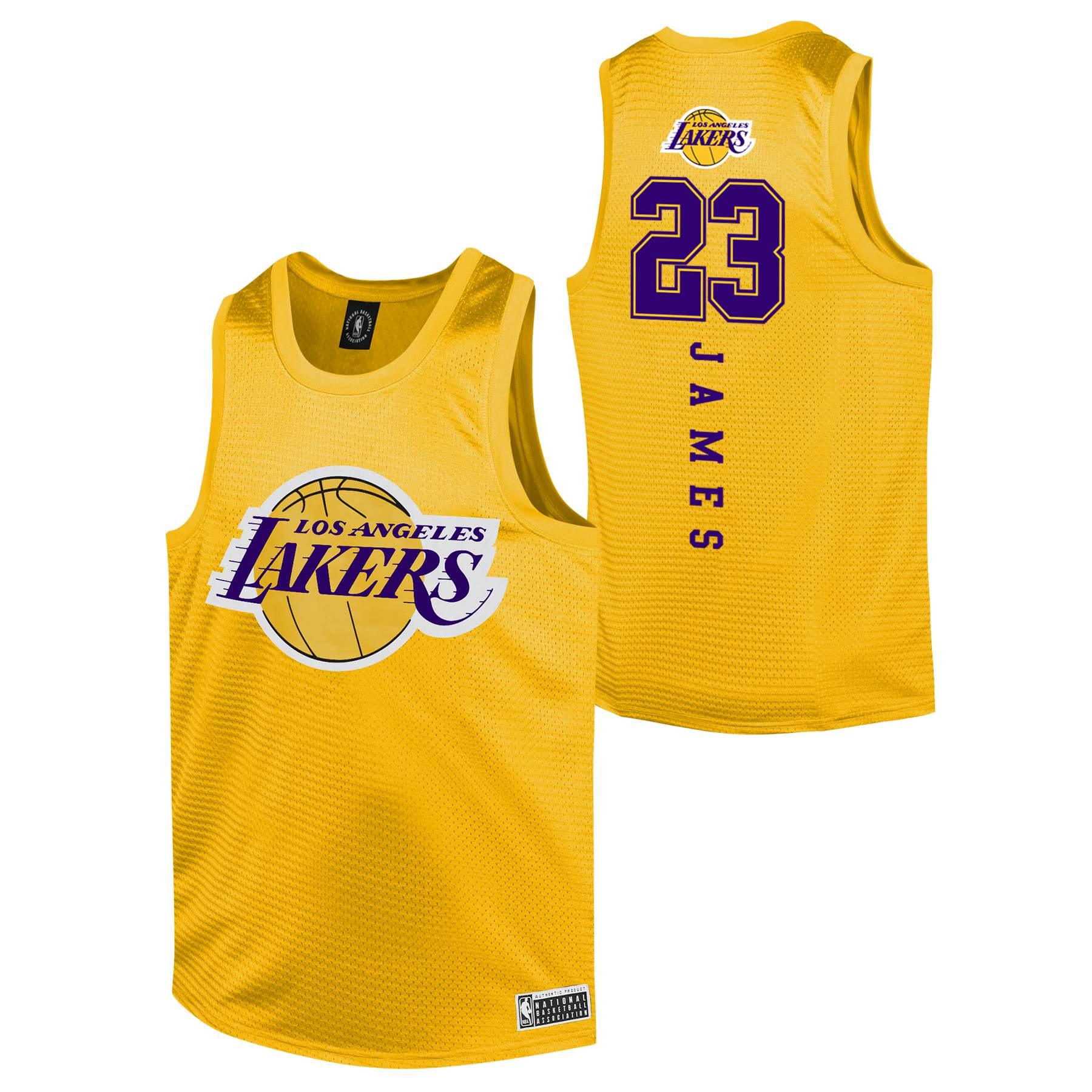 NBA Essentials Jerseys Youths LeBron James Los Angeles Lakers NBA Essentials Mesh Jersey - Gold