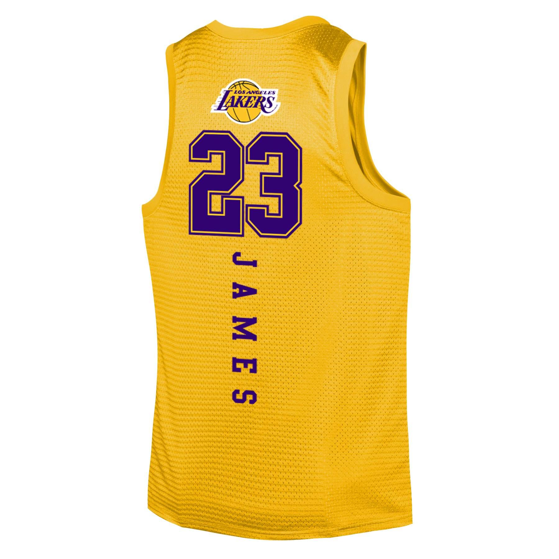 NBA Essentials Jerseys Youths LeBron James Los Angeles Lakers NBA Essentials Mesh Jersey - Gold