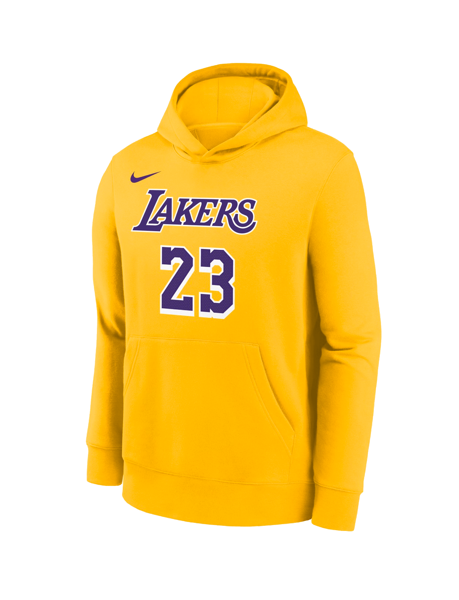 Nike Jumpers Youths LeBron James Los Angeles Lakers Nike NBA Icon Hoodie Jumper - Yellow